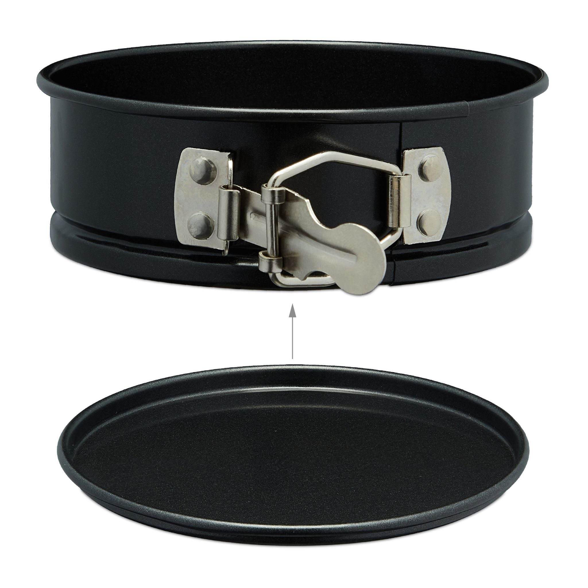 Springform klein 5er-Set Schwarz-Silber von Relaxdays