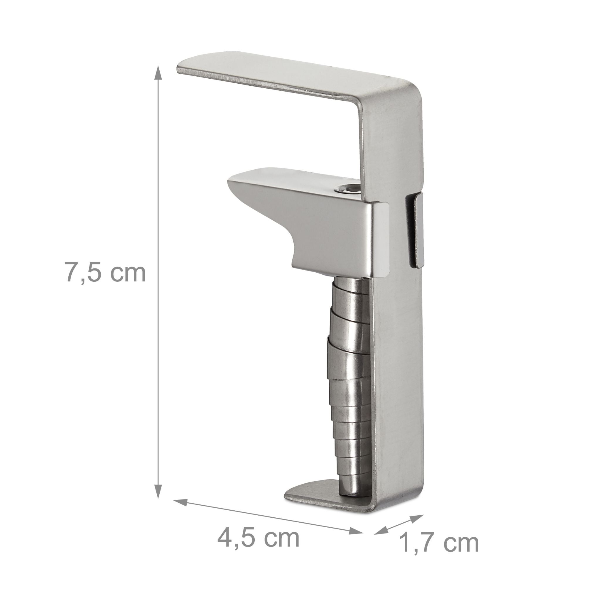 Tischklammern Edelstahl 4er-Set Silber von Relaxdays