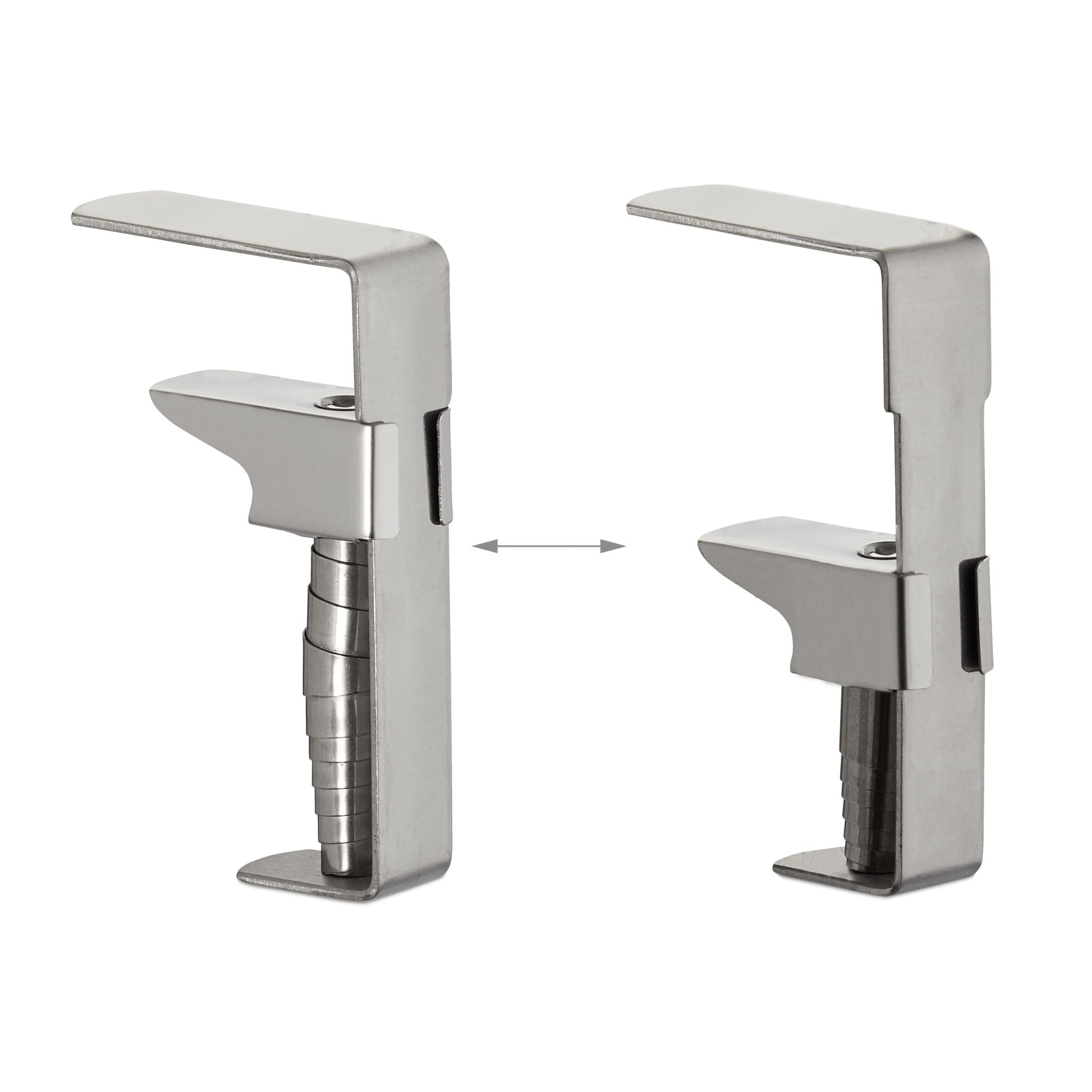 Tischklammern Edelstahl 4er-Set Silber von Relaxdays