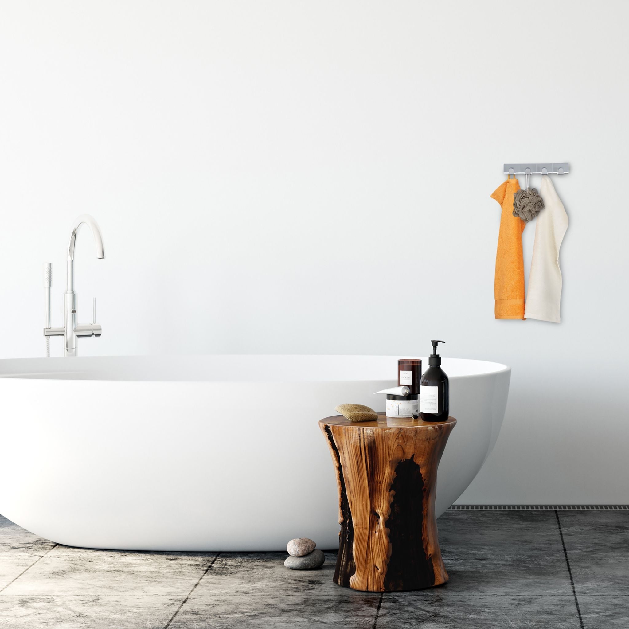Hakenleiste selbstklebend 3er-Set Silber von Relaxdays