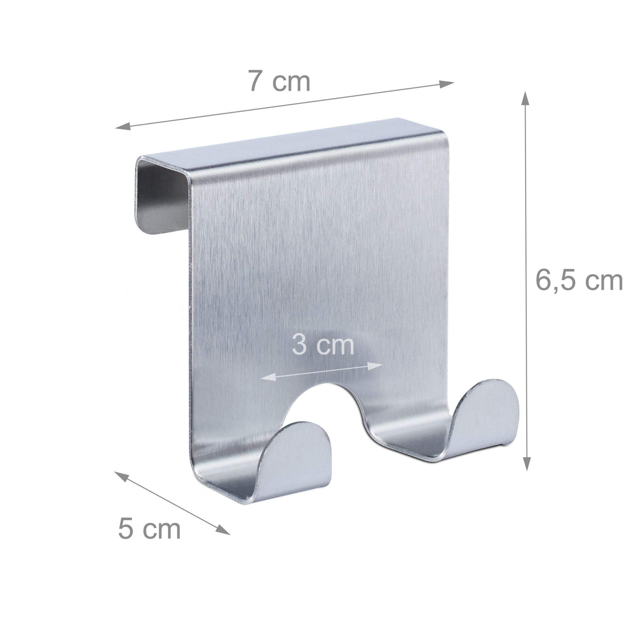 Türhaken Edelstahl 4er-Set Silber von Relaxdays