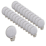 Klebehaken 24er-Set Edelstahl Silber von Relaxdays