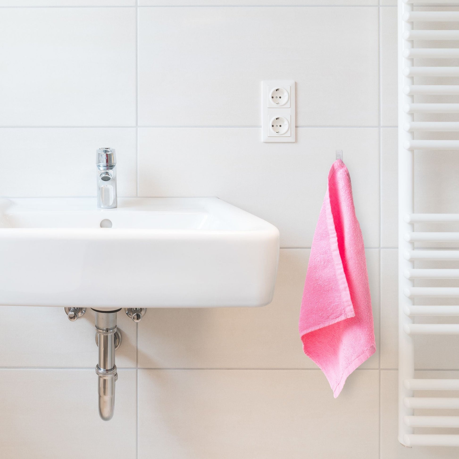Klebehaken 24er-Set eckig Silber von Relaxdays