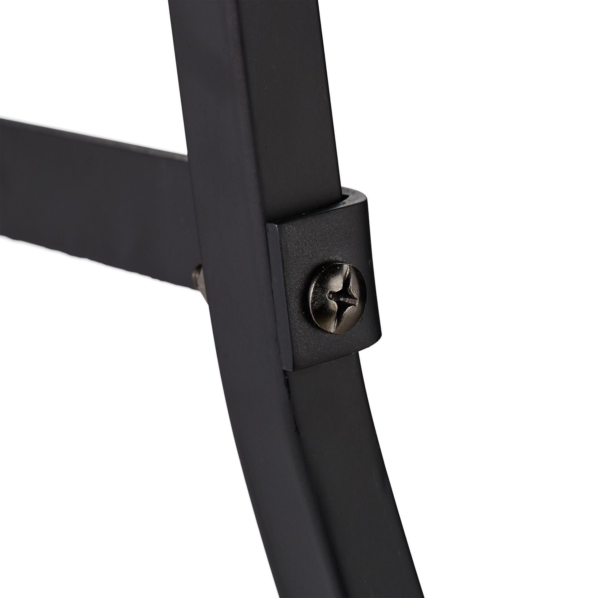 Kaminholzregal halbrund Schwarz von Relaxdays
