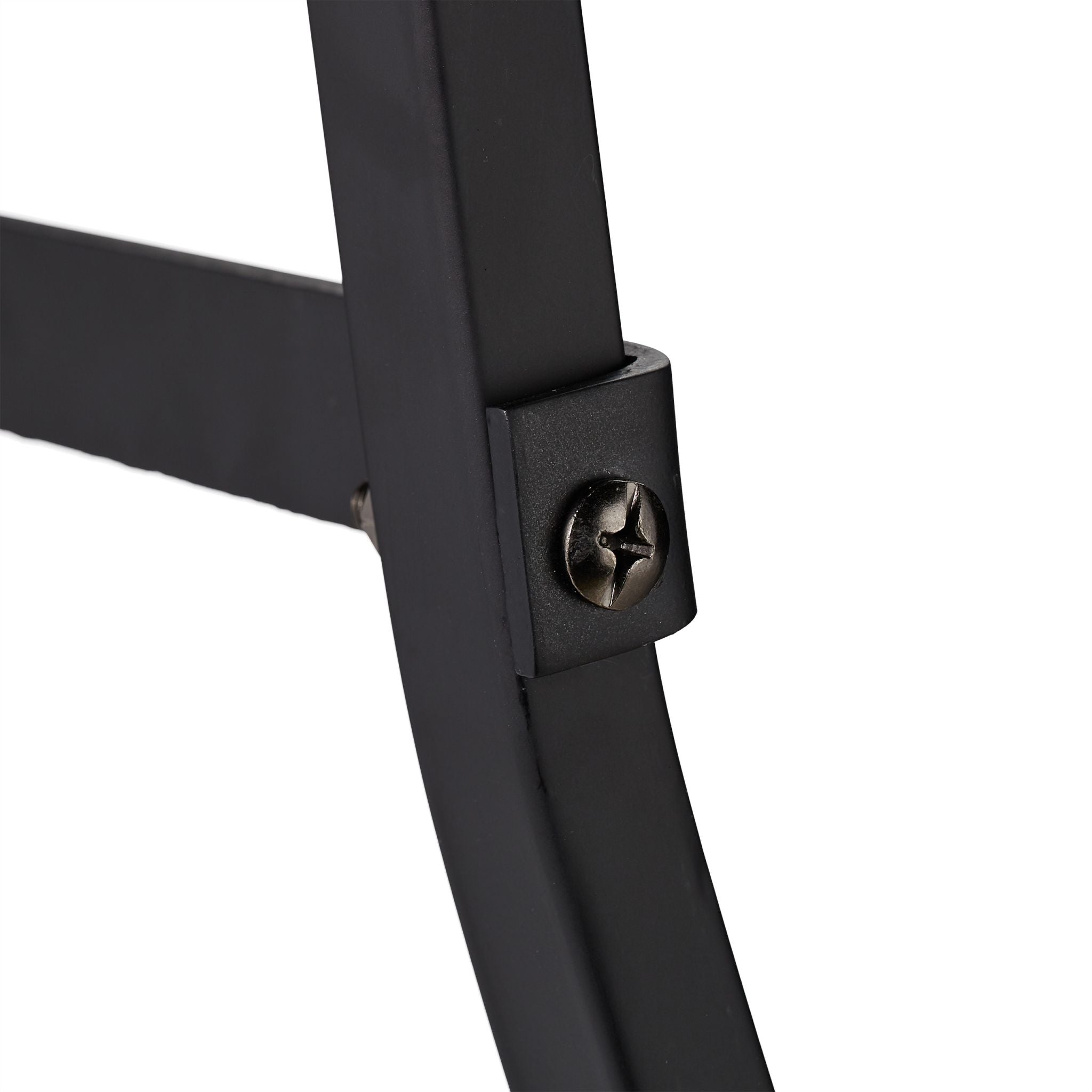 Kaminholzregal halbrund Schwarz von Relaxdays