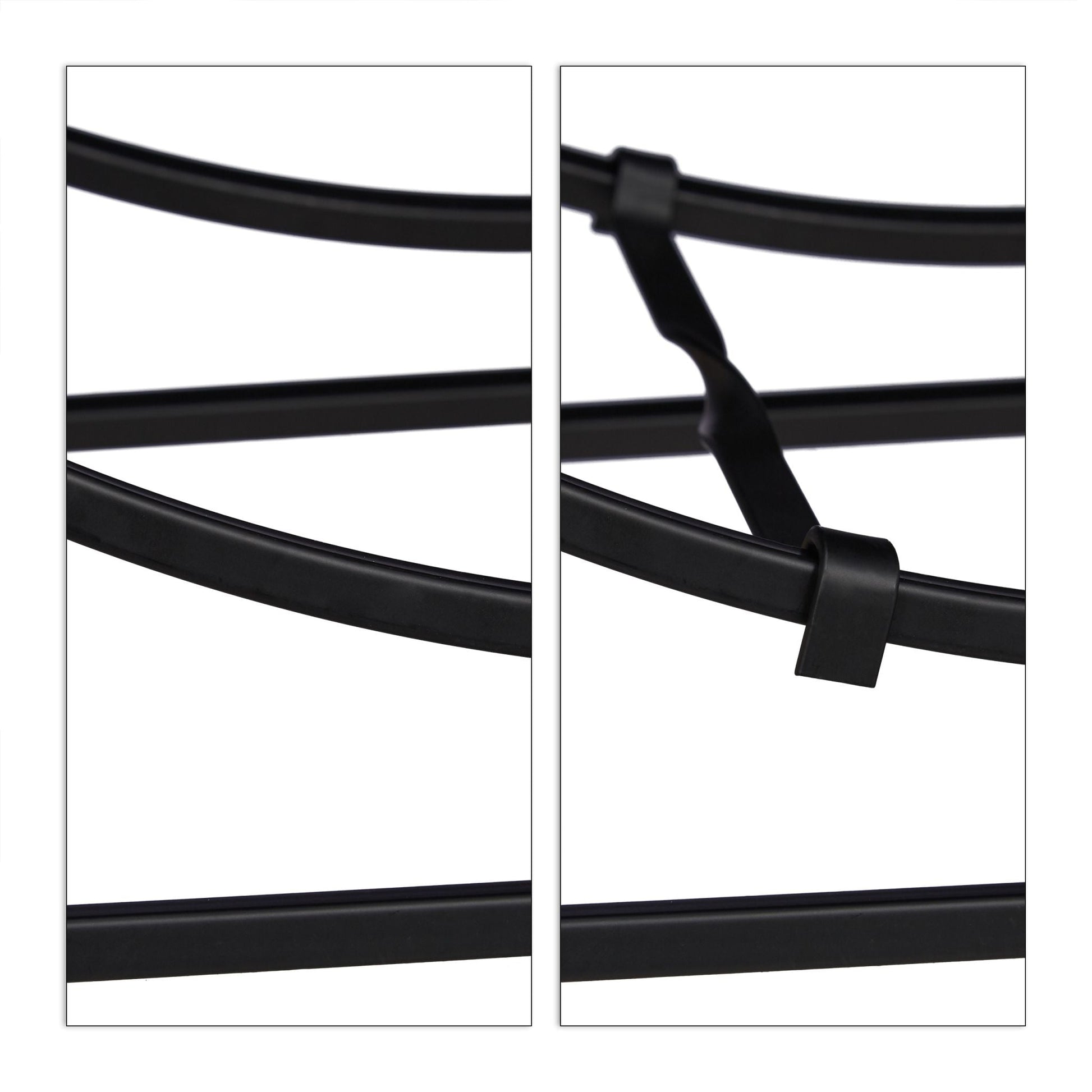 Rundes Kaminholzregal Schwarz von Relaxdays