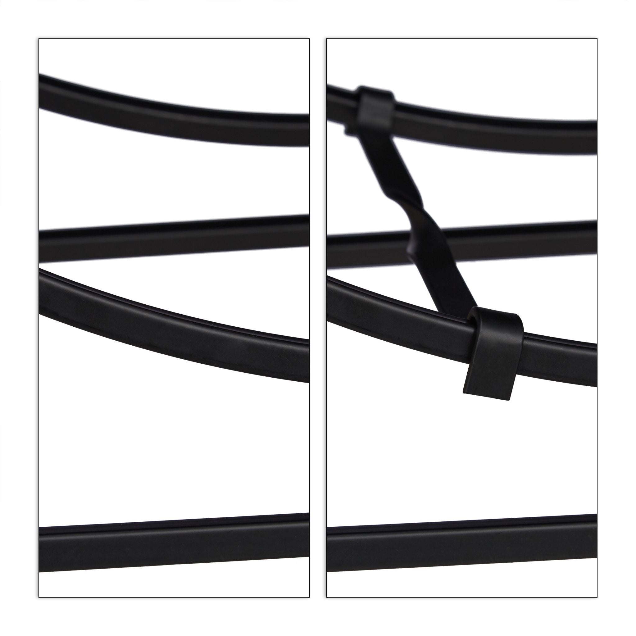Rundes Kaminholzregal Schwarz von Relaxdays