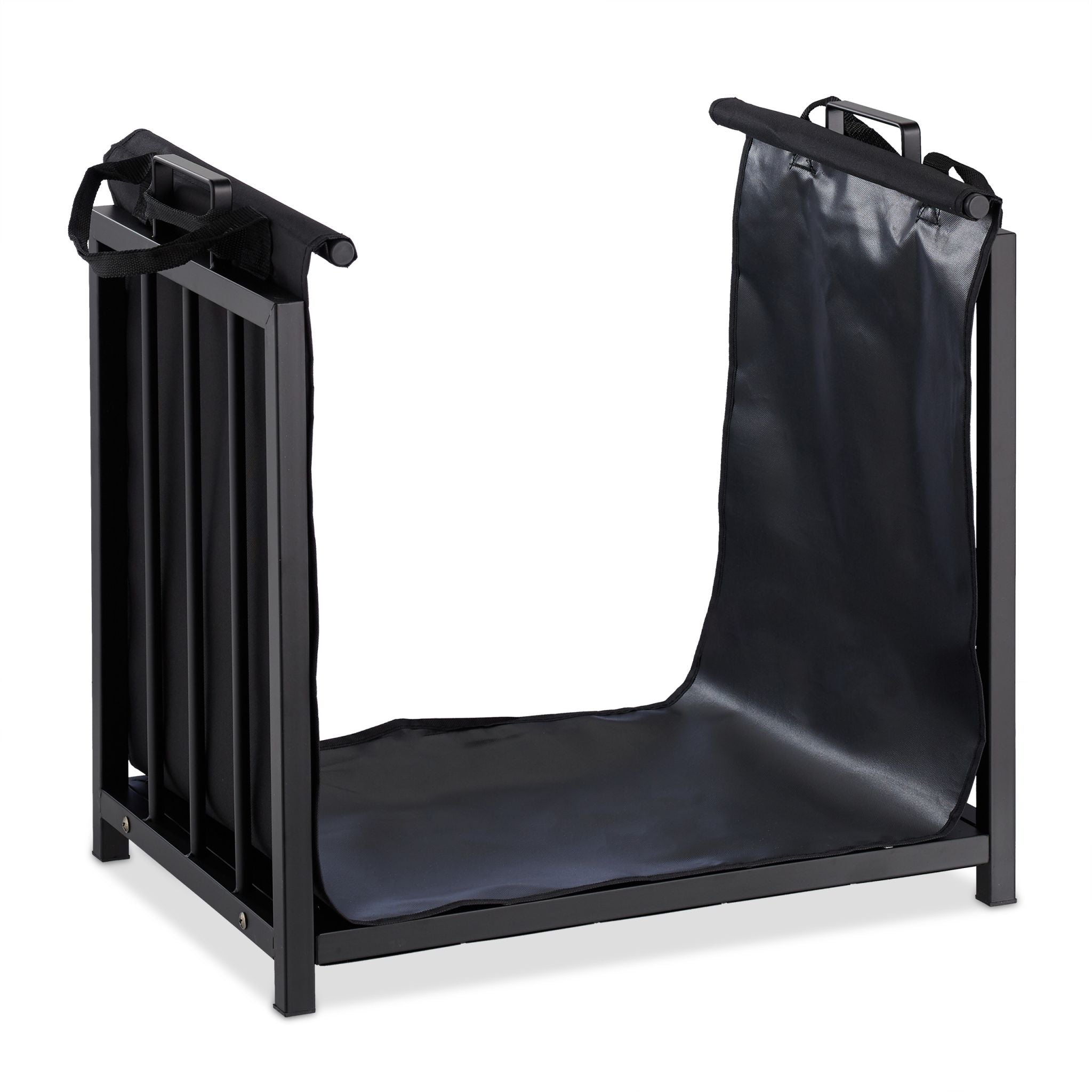 Kaminholzständer Stahl Schwarz von Relaxdays