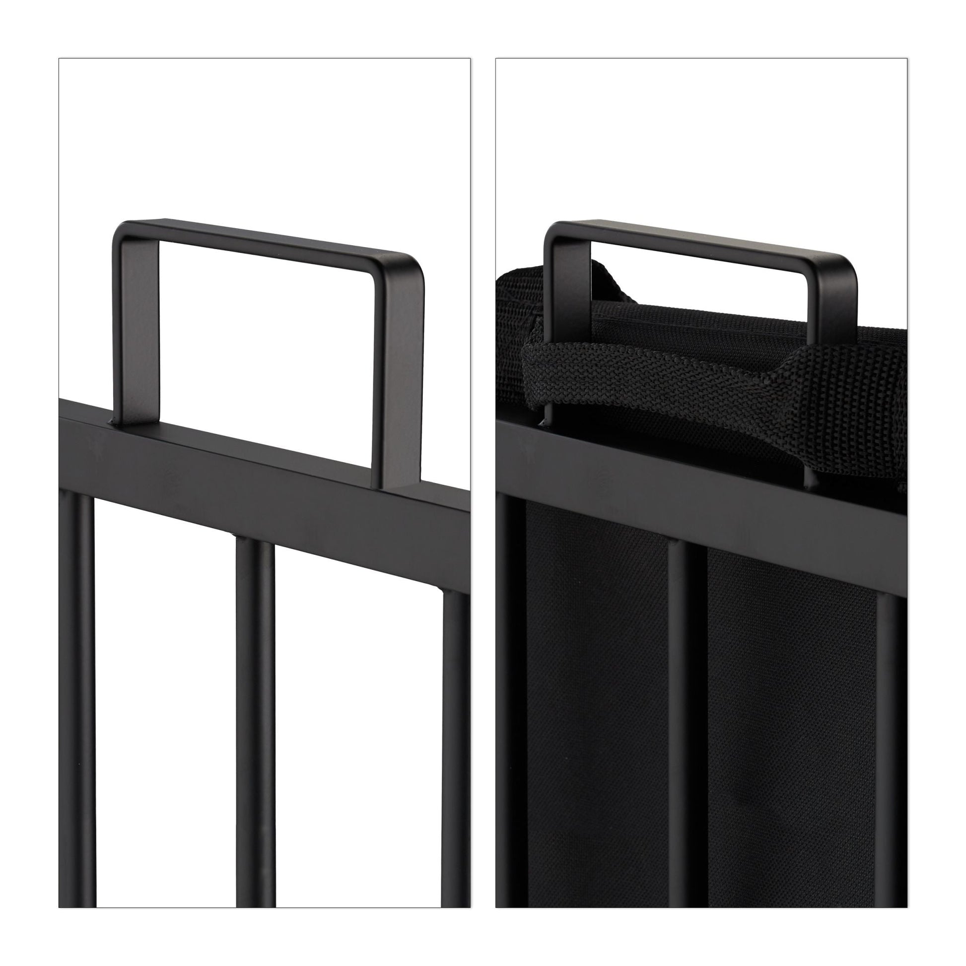 Kaminholzständer Stahl Schwarz von Relaxdays