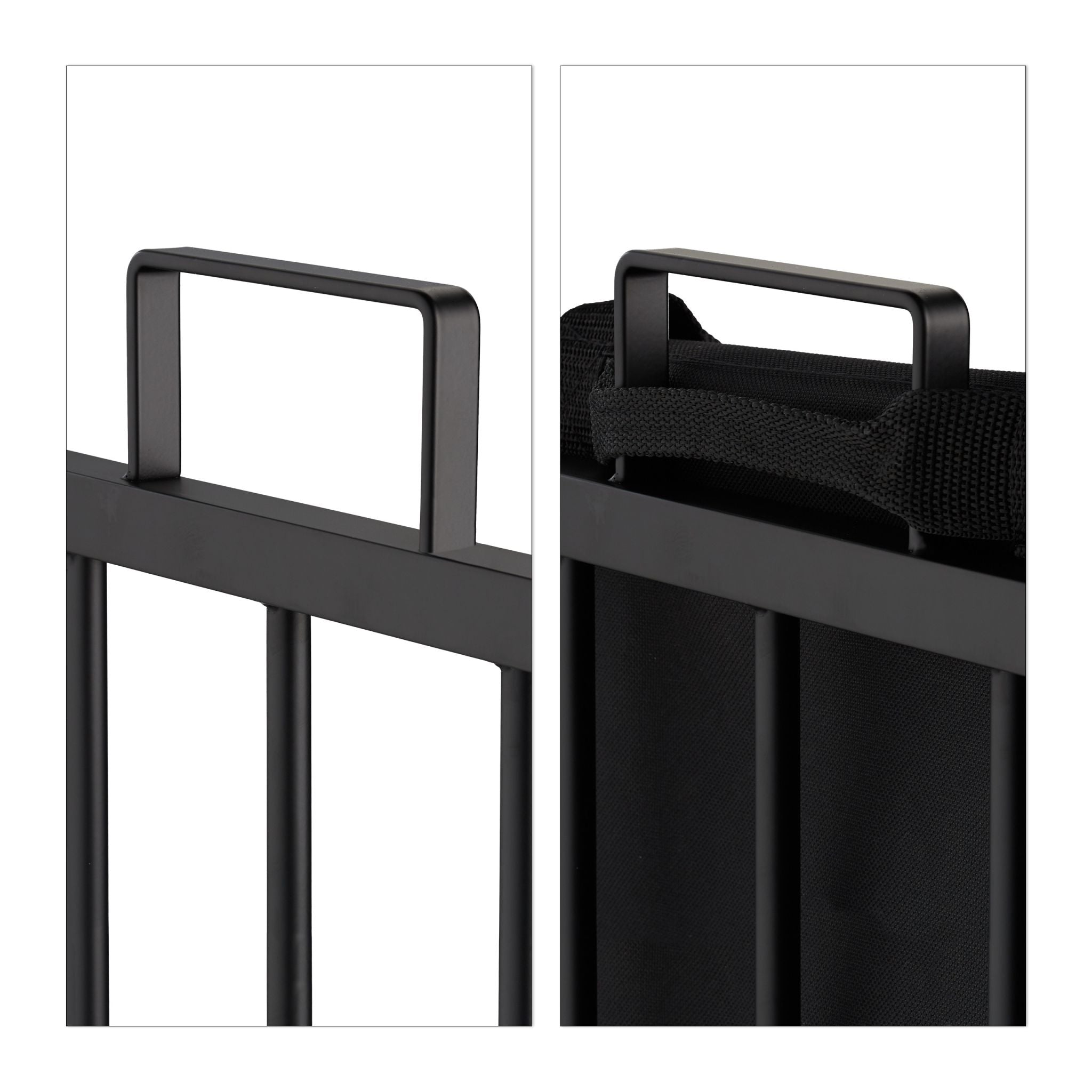 Kaminholzständer Stahl Schwarz von Relaxdays