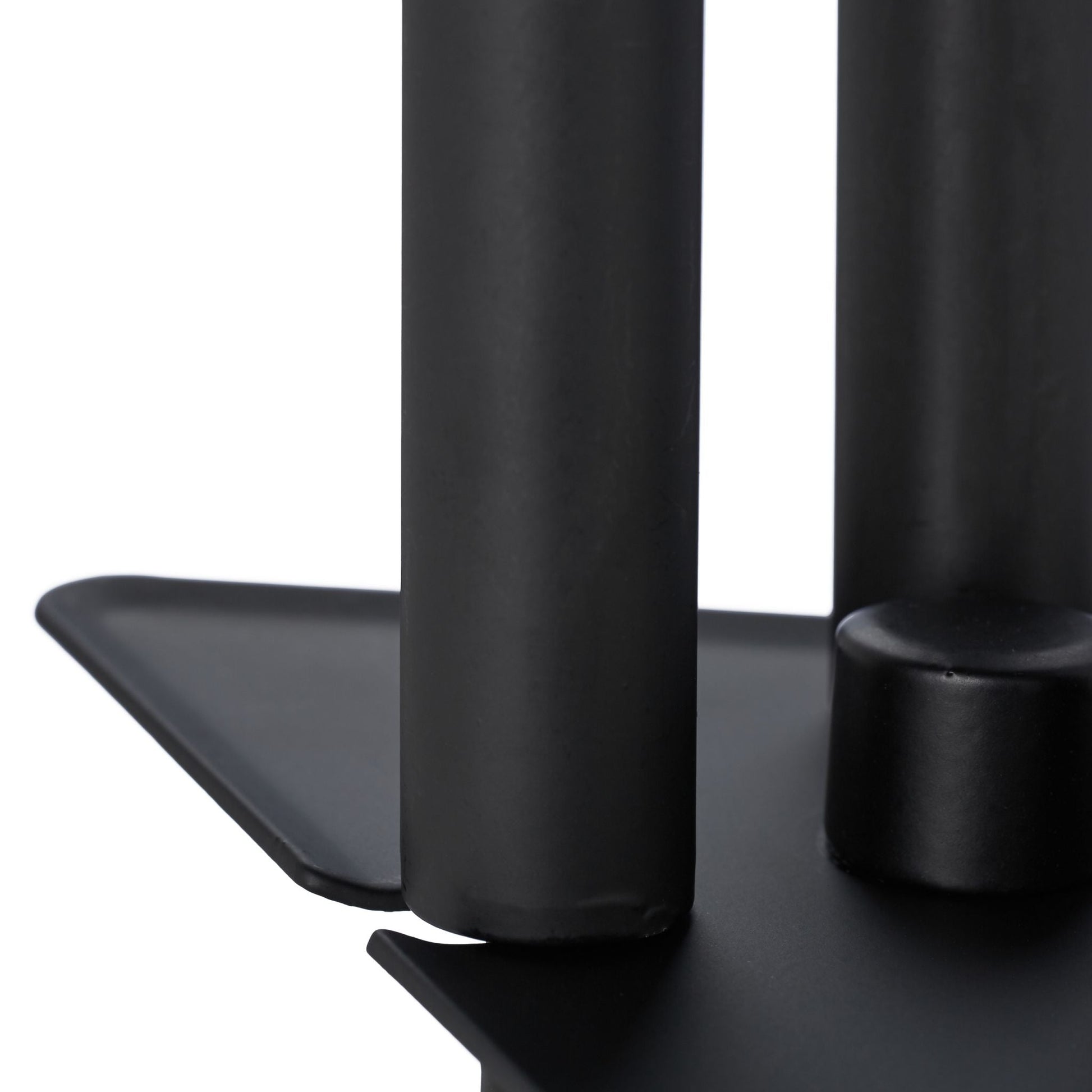 Kaminbesteck 4-teilig Stahl Schwarz von Relaxdays