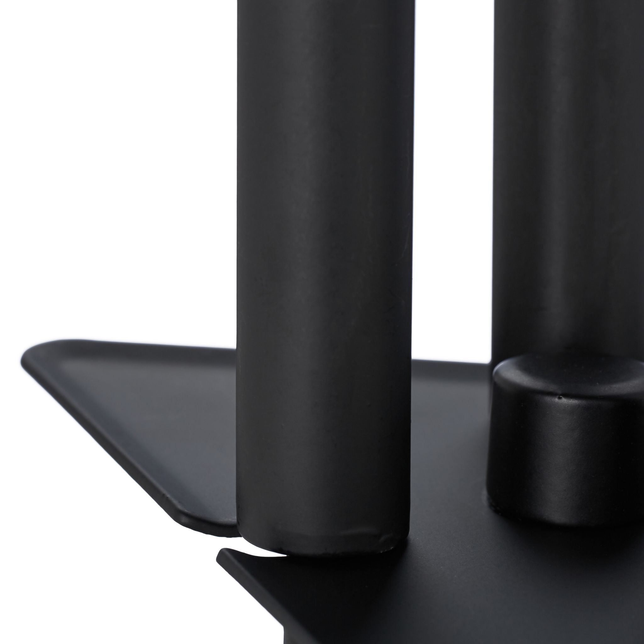 Kaminbesteck 4-teilig Stahl Schwarz von Relaxdays