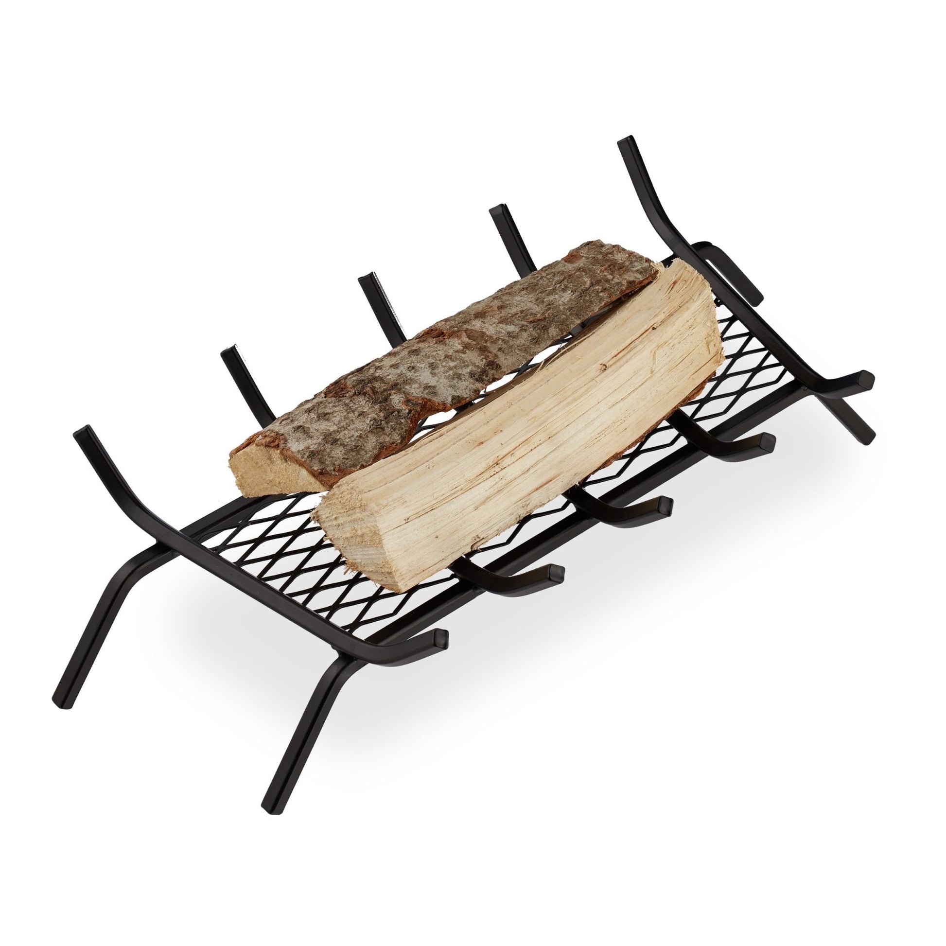 Kaminrost mit Füssen Schwarz von Relaxdays