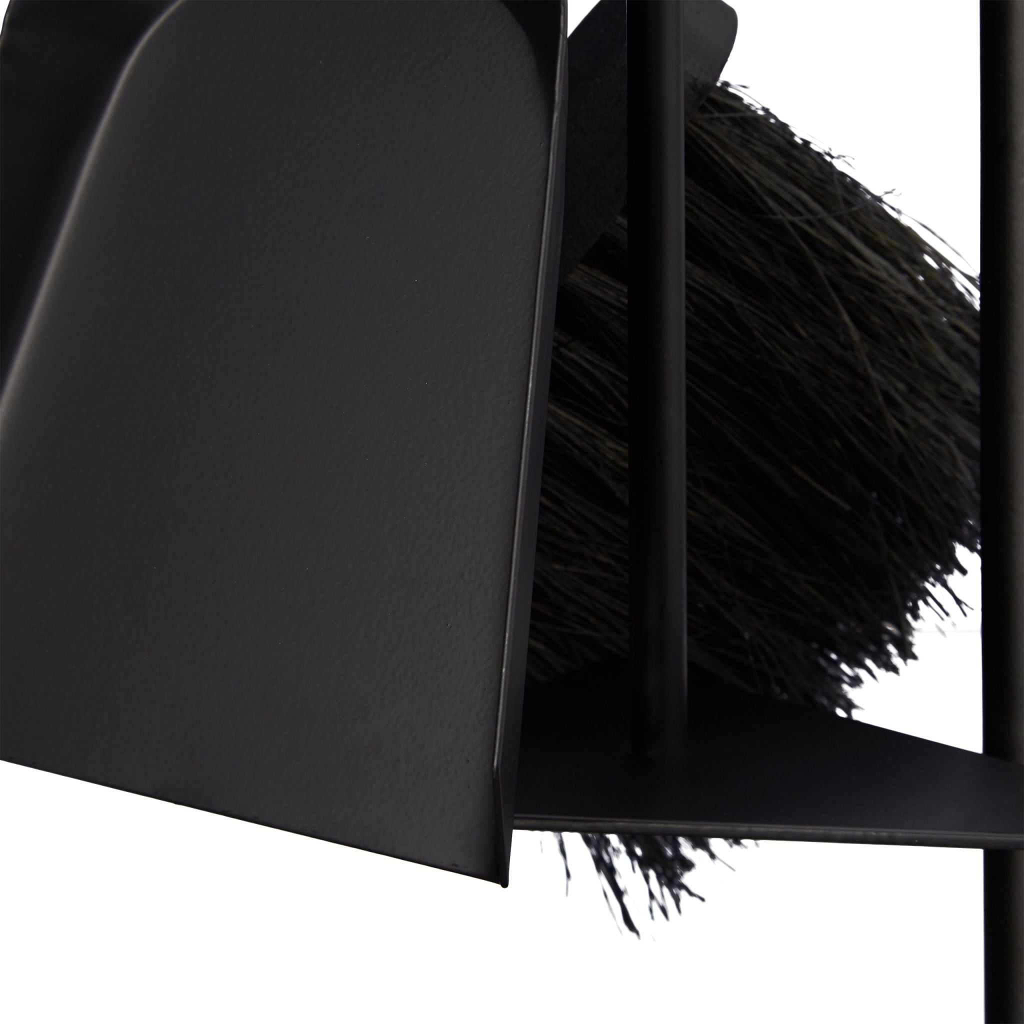 Kaminbesteck modern 4-teilig Hellbraun-Schwarz von Relaxdays