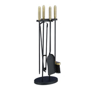 Kaminbesteck 5tlg. Gold-Schwarz von Relaxdays
