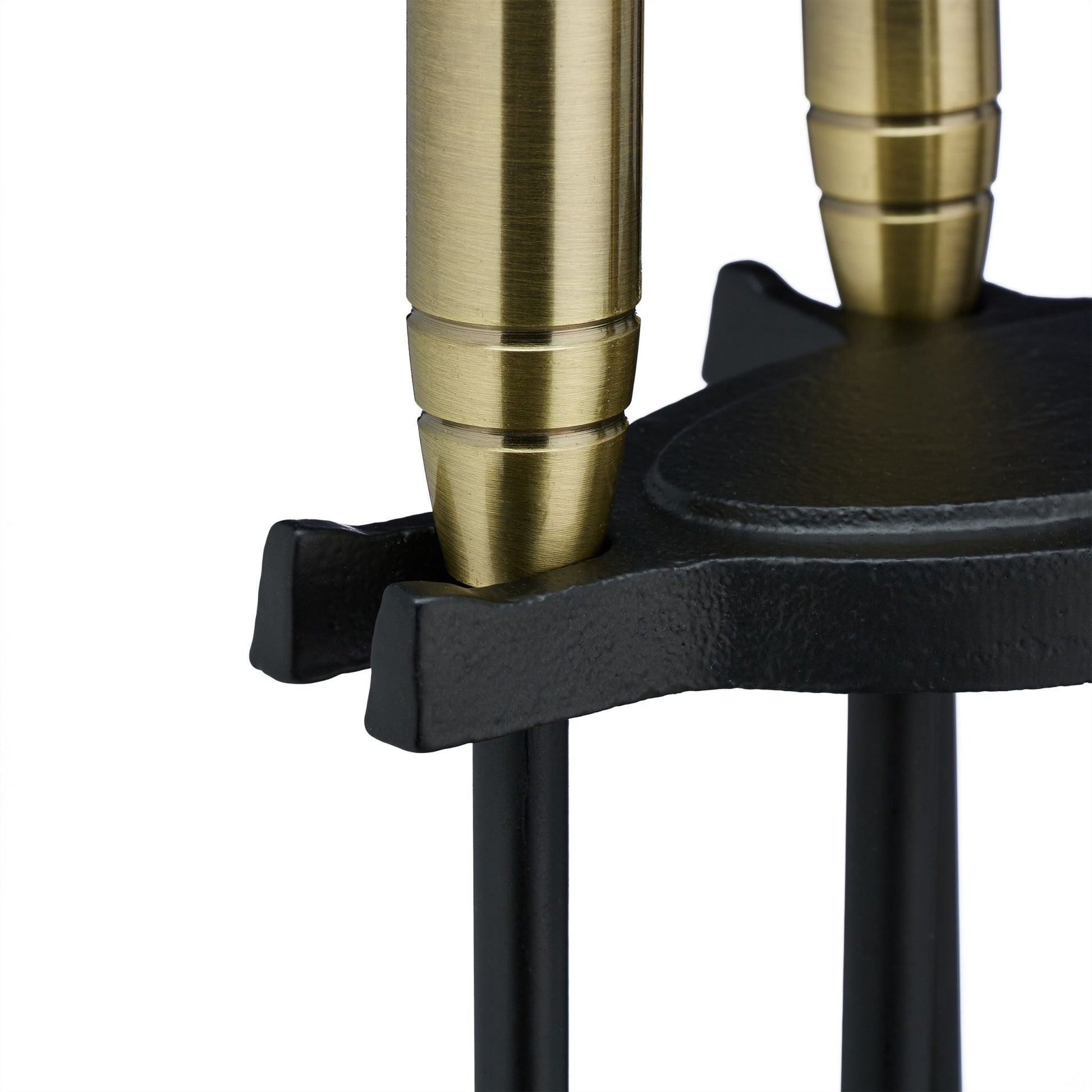 Kaminbesteck 5tlg. Gold-Schwarz von Relaxdays