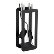 Kaminbesteck 5tlg. Schwarz-Silber von Relaxdays