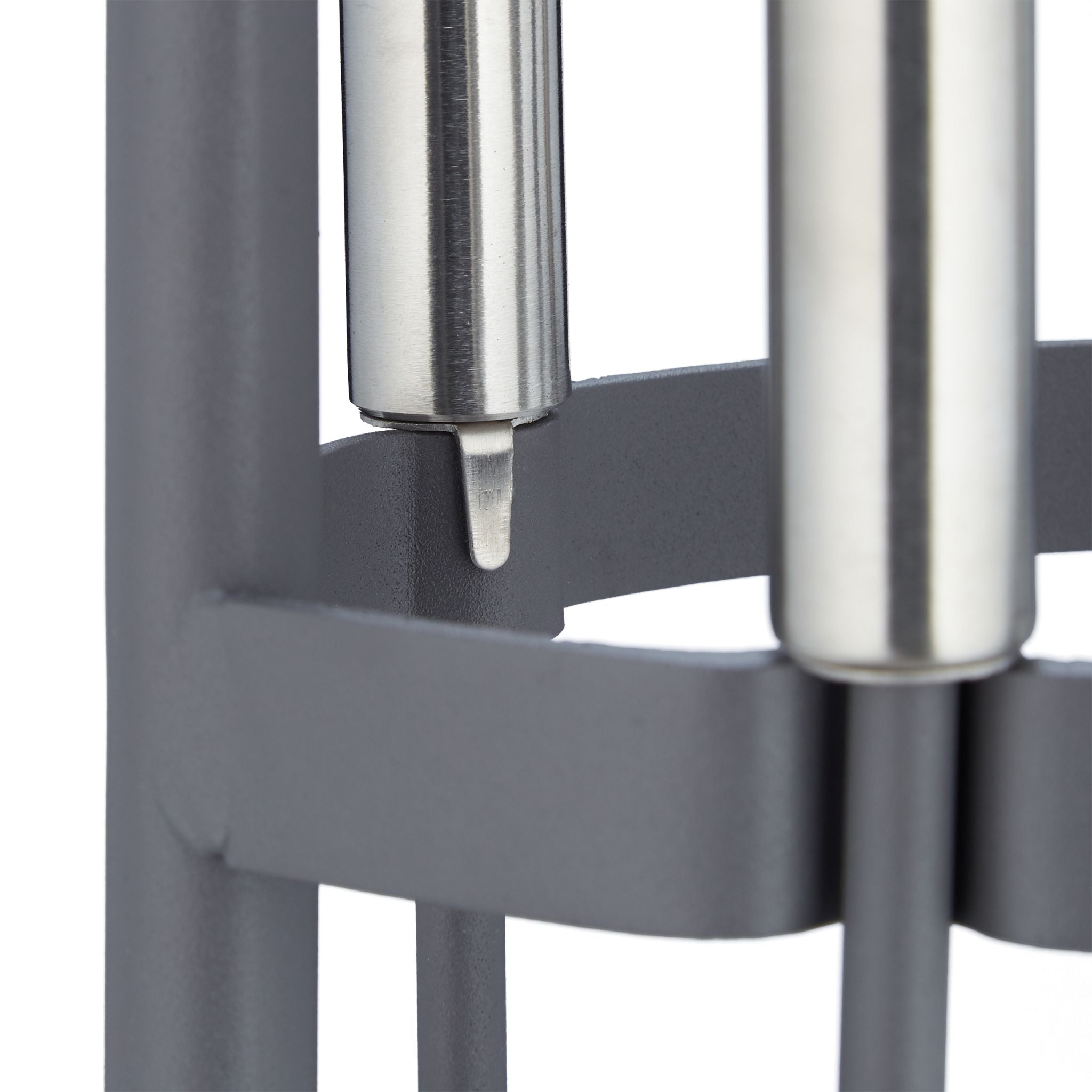 Kaminbesteck modern 5-teilig Silber-Grau von Relaxdays