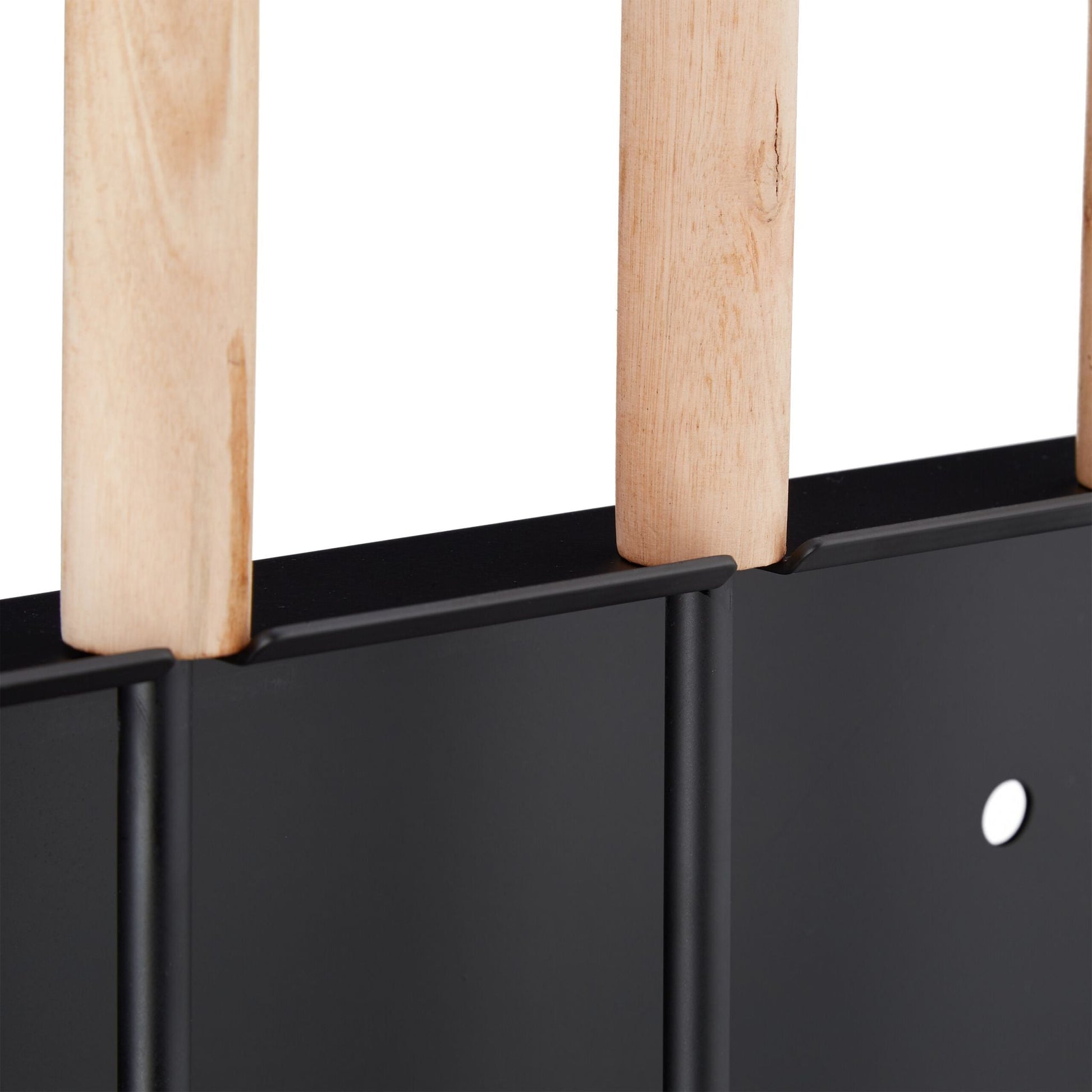 Kaminbesteck modern 4-teilig Hellbraun-Schwarz von Relaxdays