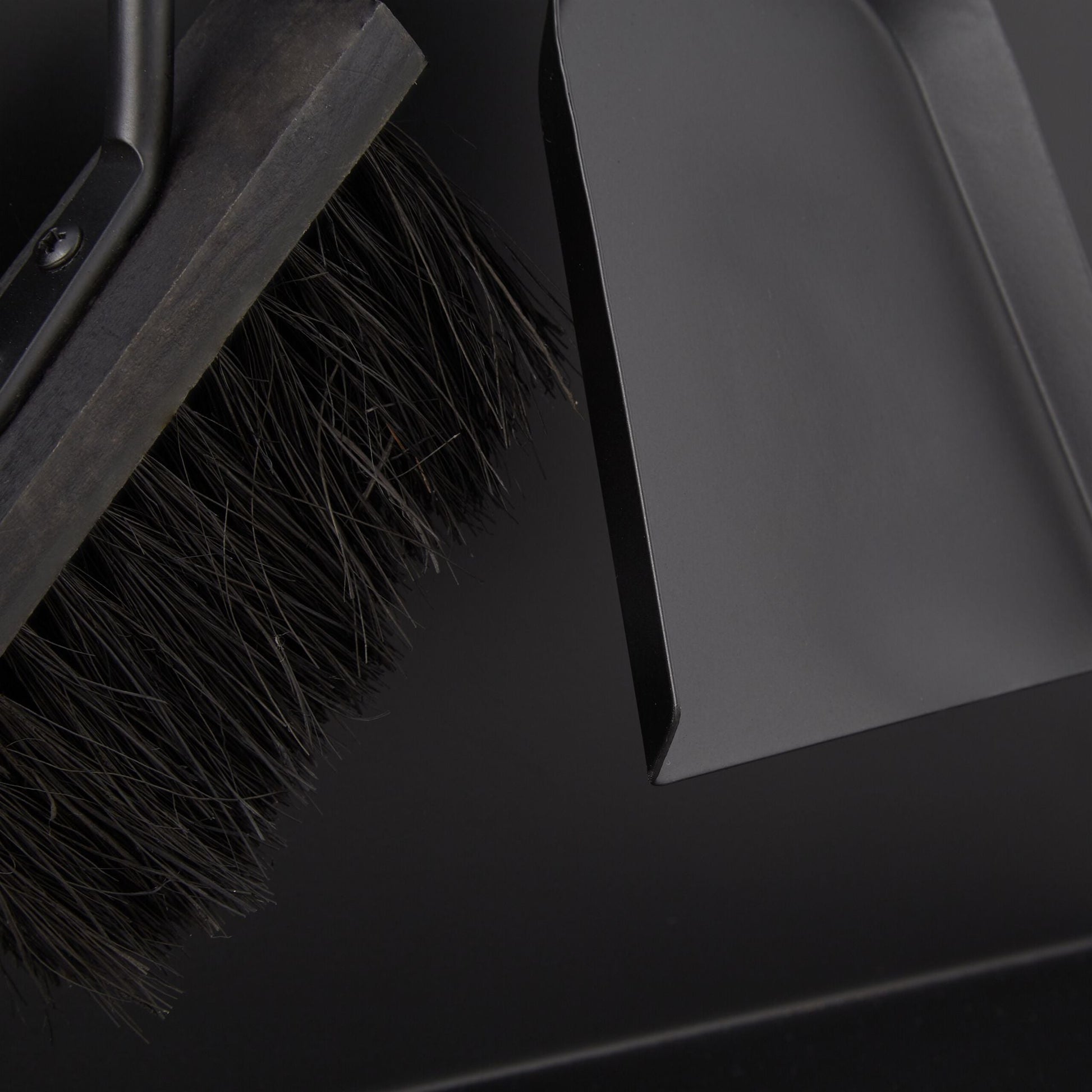 Kaminbesteck modern 4-teilig Hellbraun-Schwarz von Relaxdays