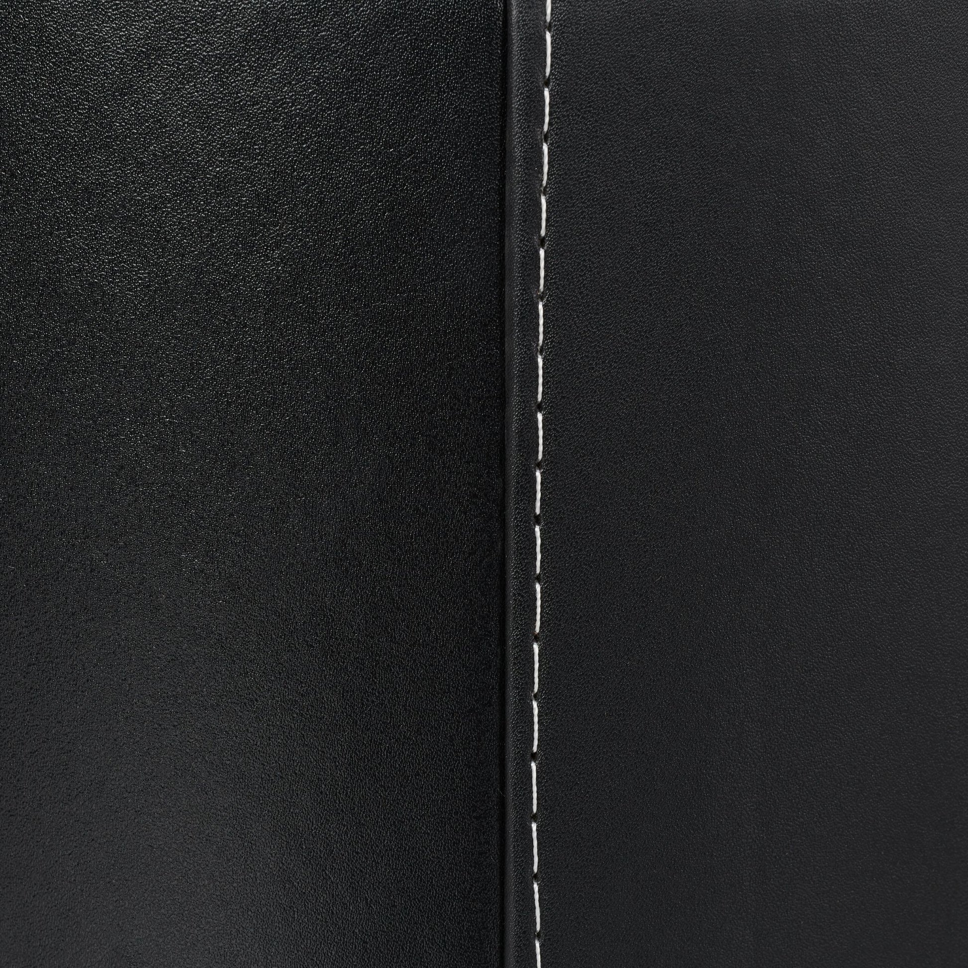 Kaminholzkorb Kunstleder schwarz Schwarz von Relaxdays