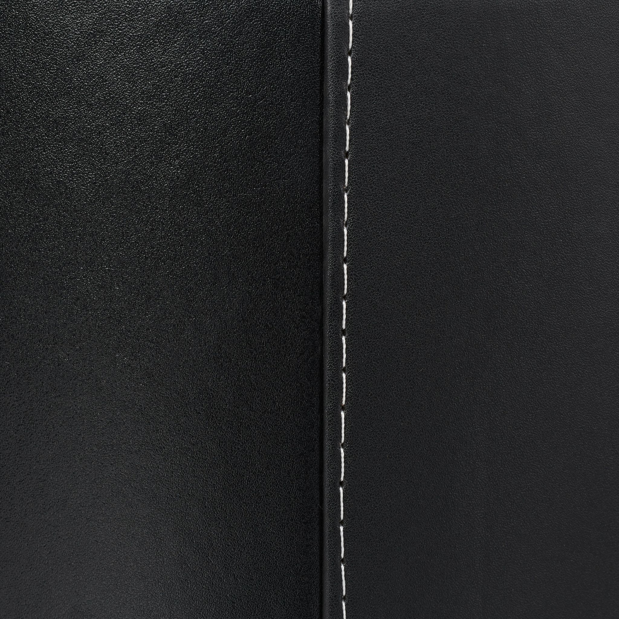 Kaminholzkorb Kunstleder schwarz Schwarz von Relaxdays