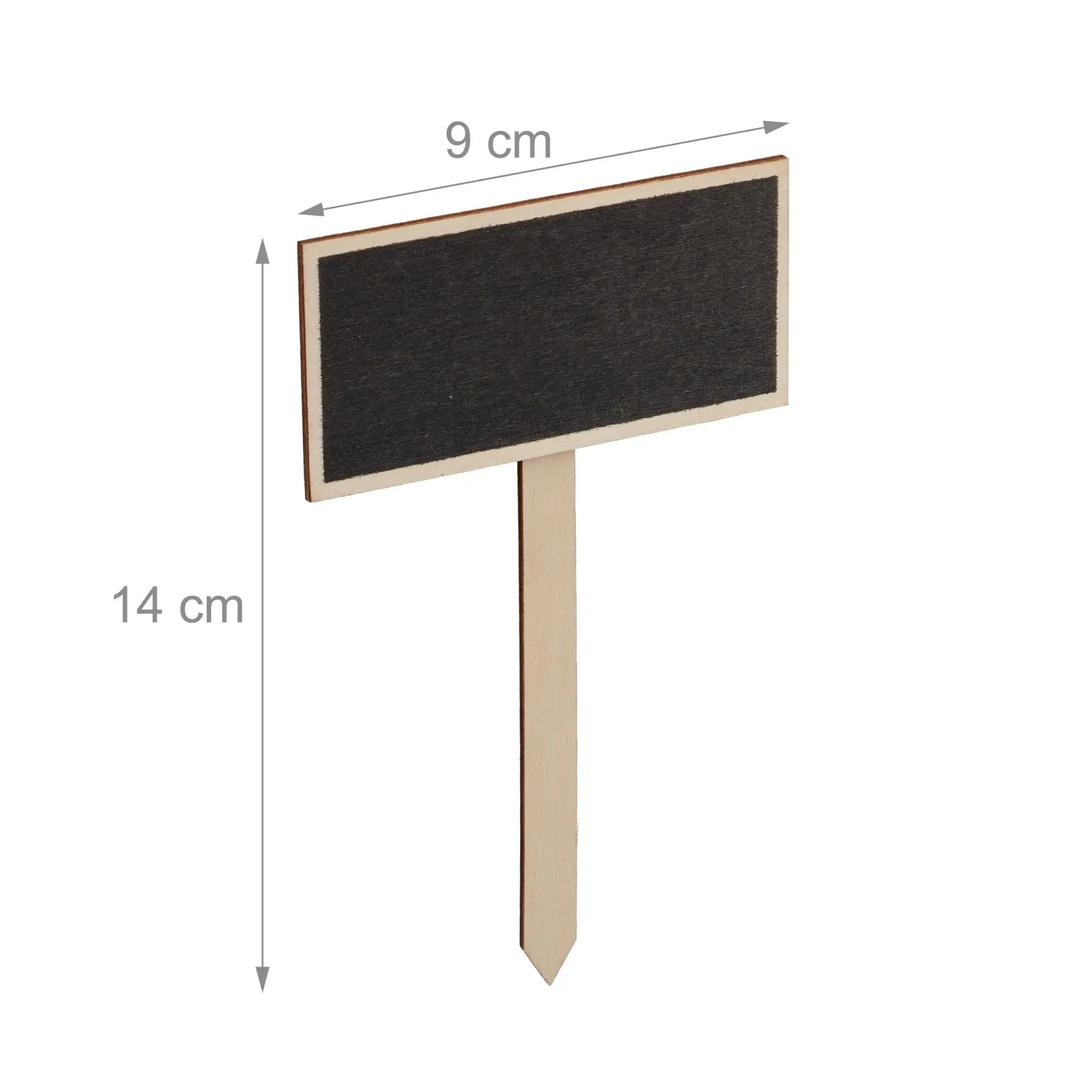 Pflanzenstecker Tafel 24er-Set Hellbraun-Schwarz von Relaxdays