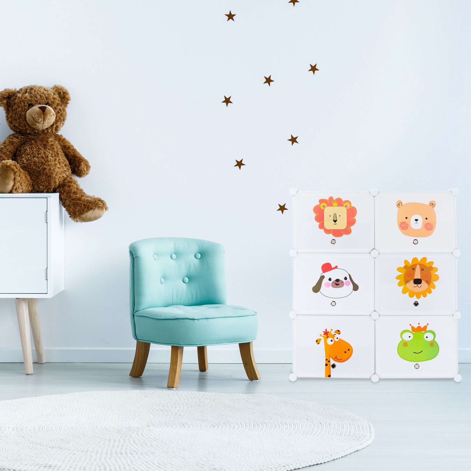 Schuhregal für Kinder zum Stecken Weiss von Relaxdays