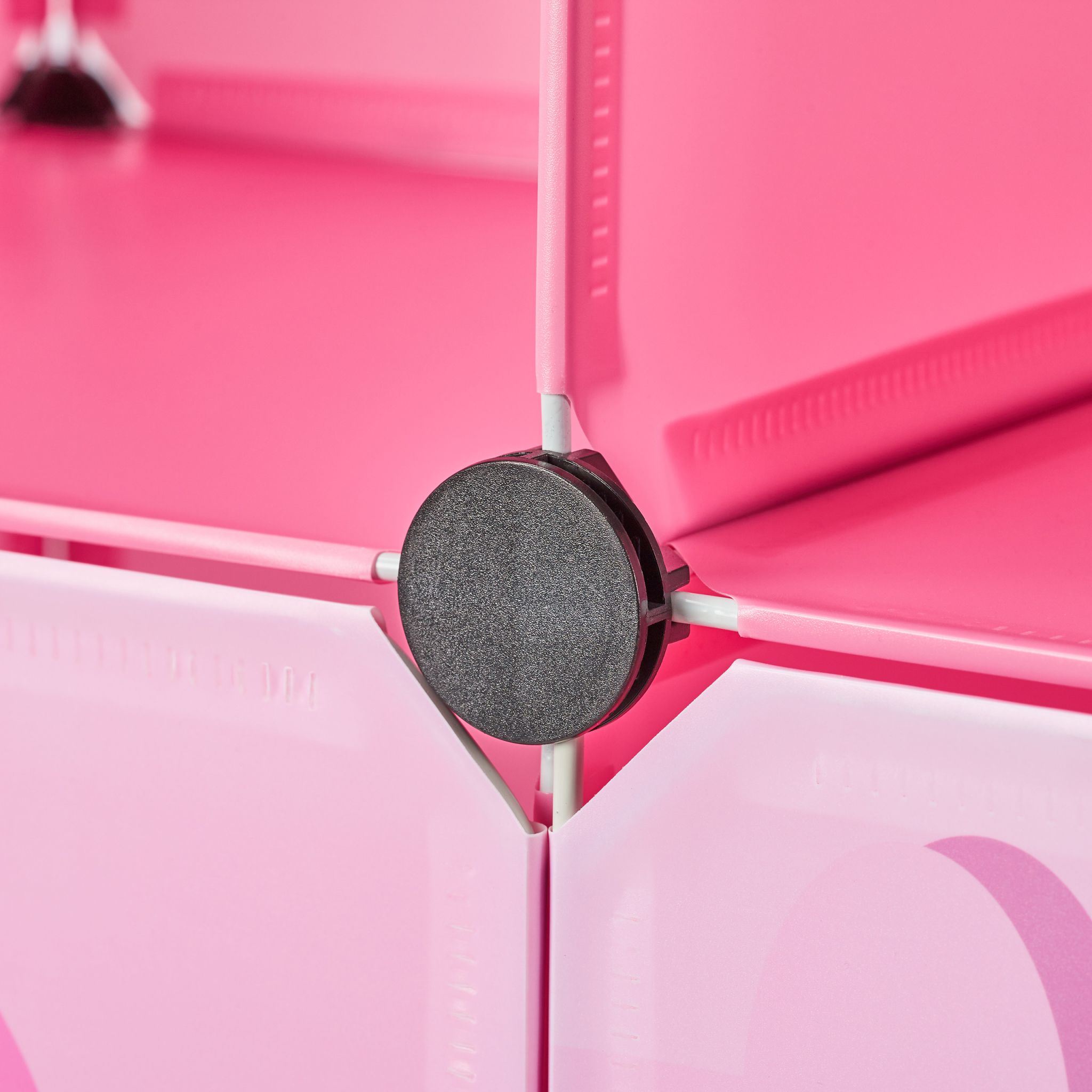 Steckregal Kinderzimmer als Schloss Rosa-Schwarz von Relaxdays