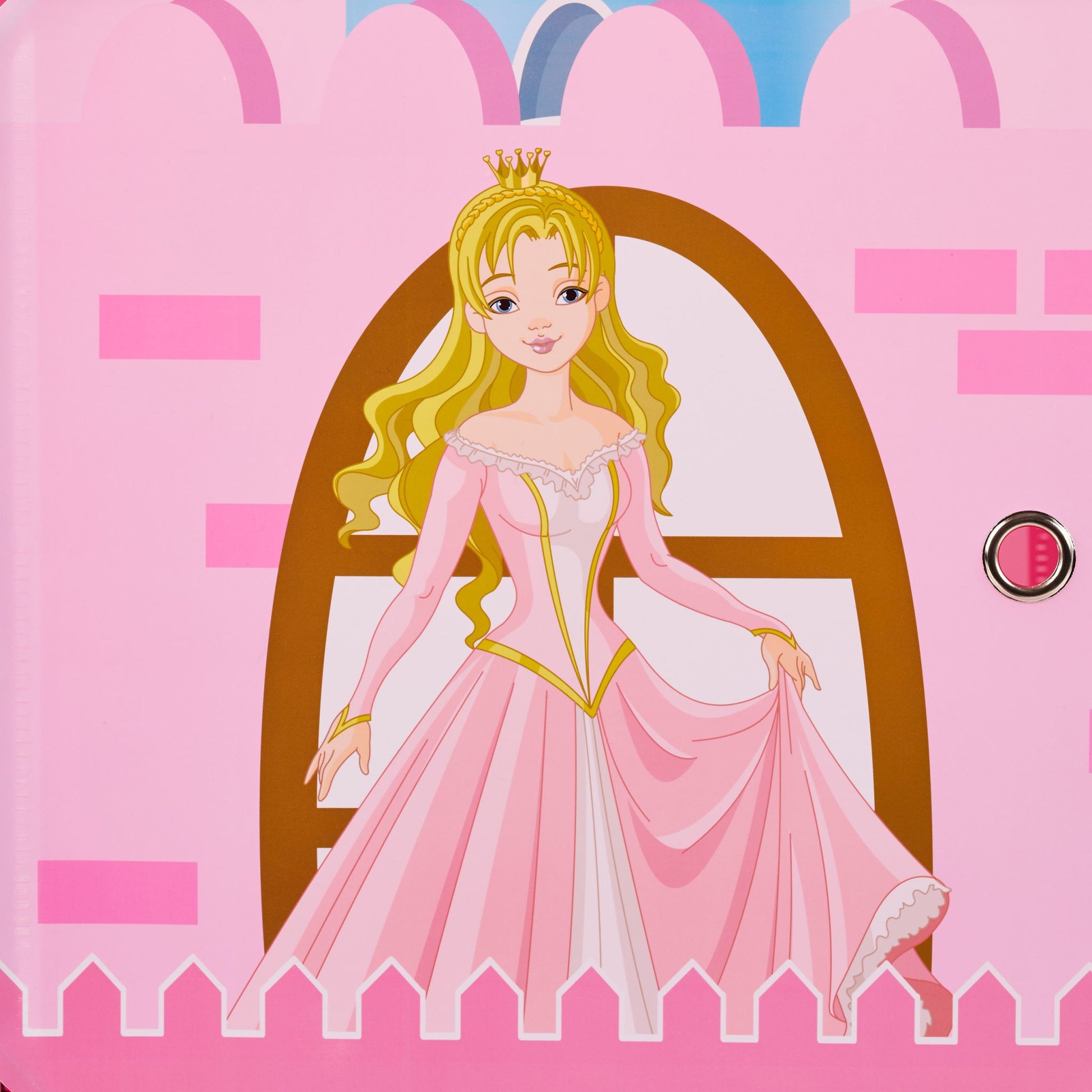 Steckregal Kinderzimmer als Schloss Rosa-Schwarz von Relaxdays