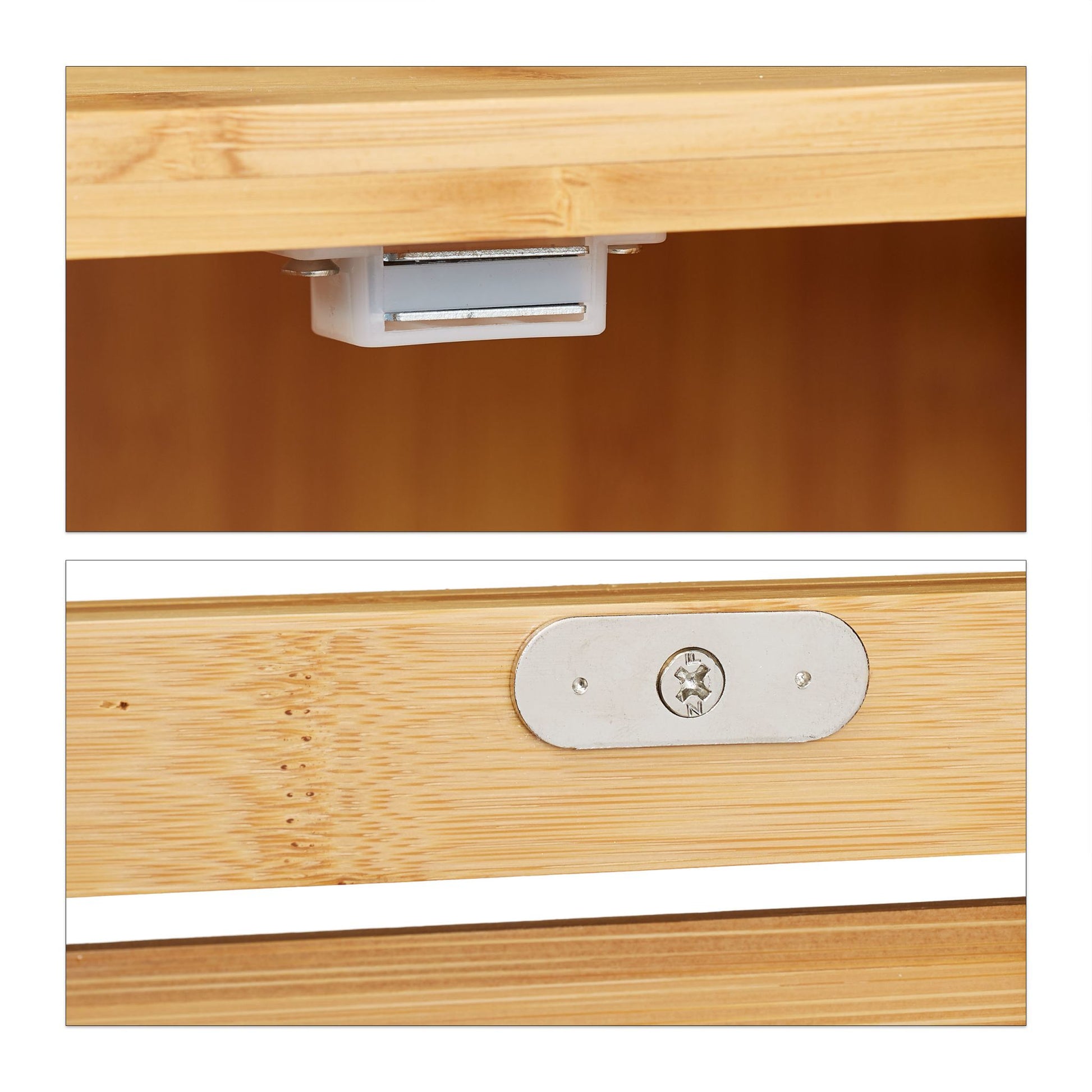 Badregal Bambus mit 3 Ebenen Hellbraun von Relaxdays