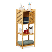 Badregal Bambus mit 4 Ablagen Hellbraun von Relaxdays