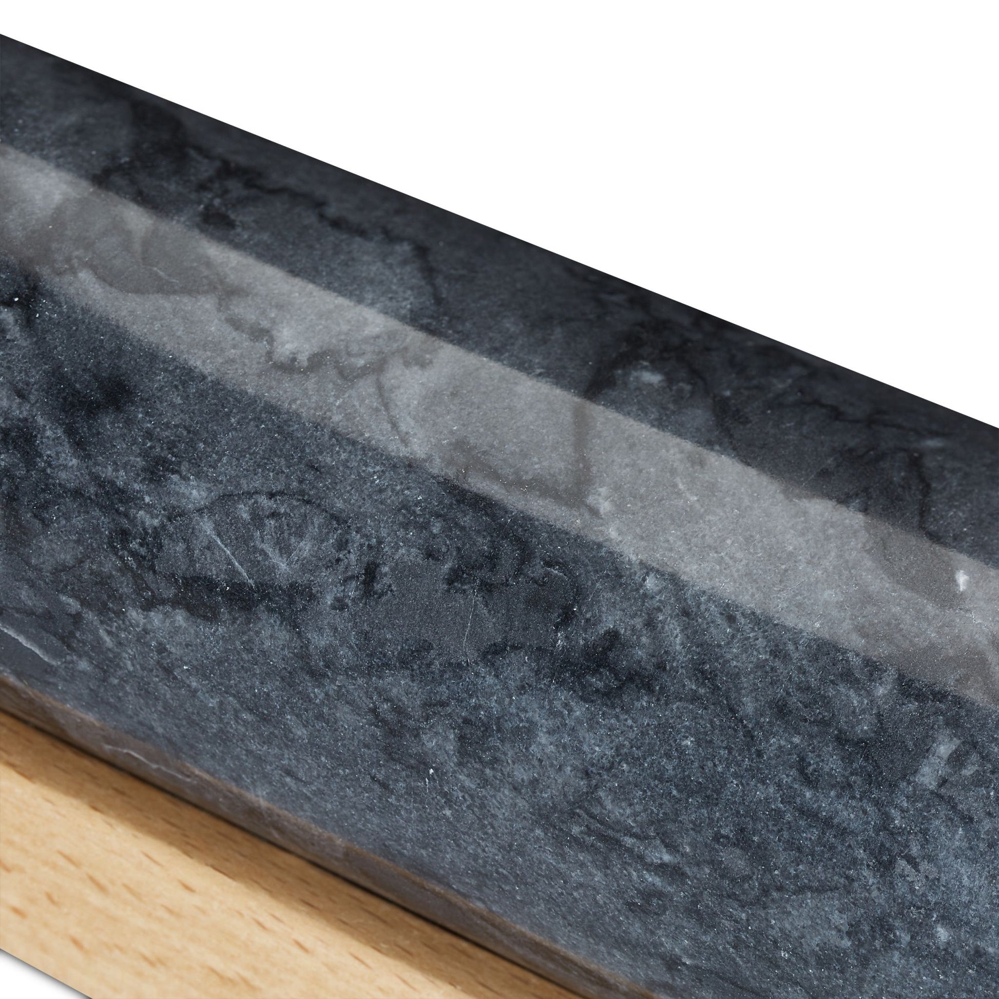 Nudelholz Marmor Hellbraun-Schwarz von Relaxdays