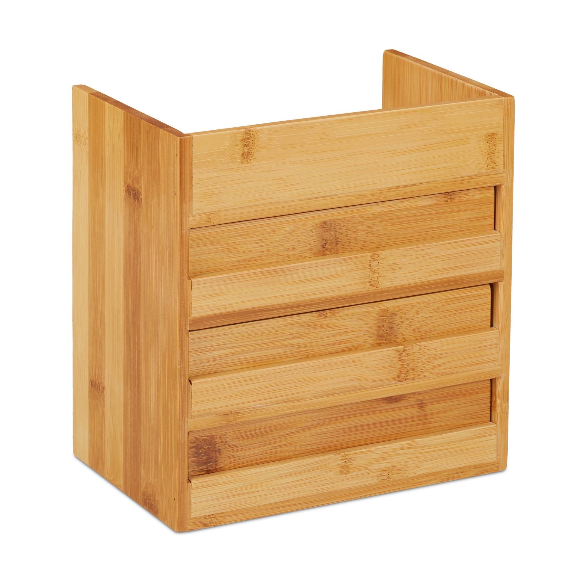 Schreibtisch Organizer mit 3 Schubladen Hellbraun von Relaxdays