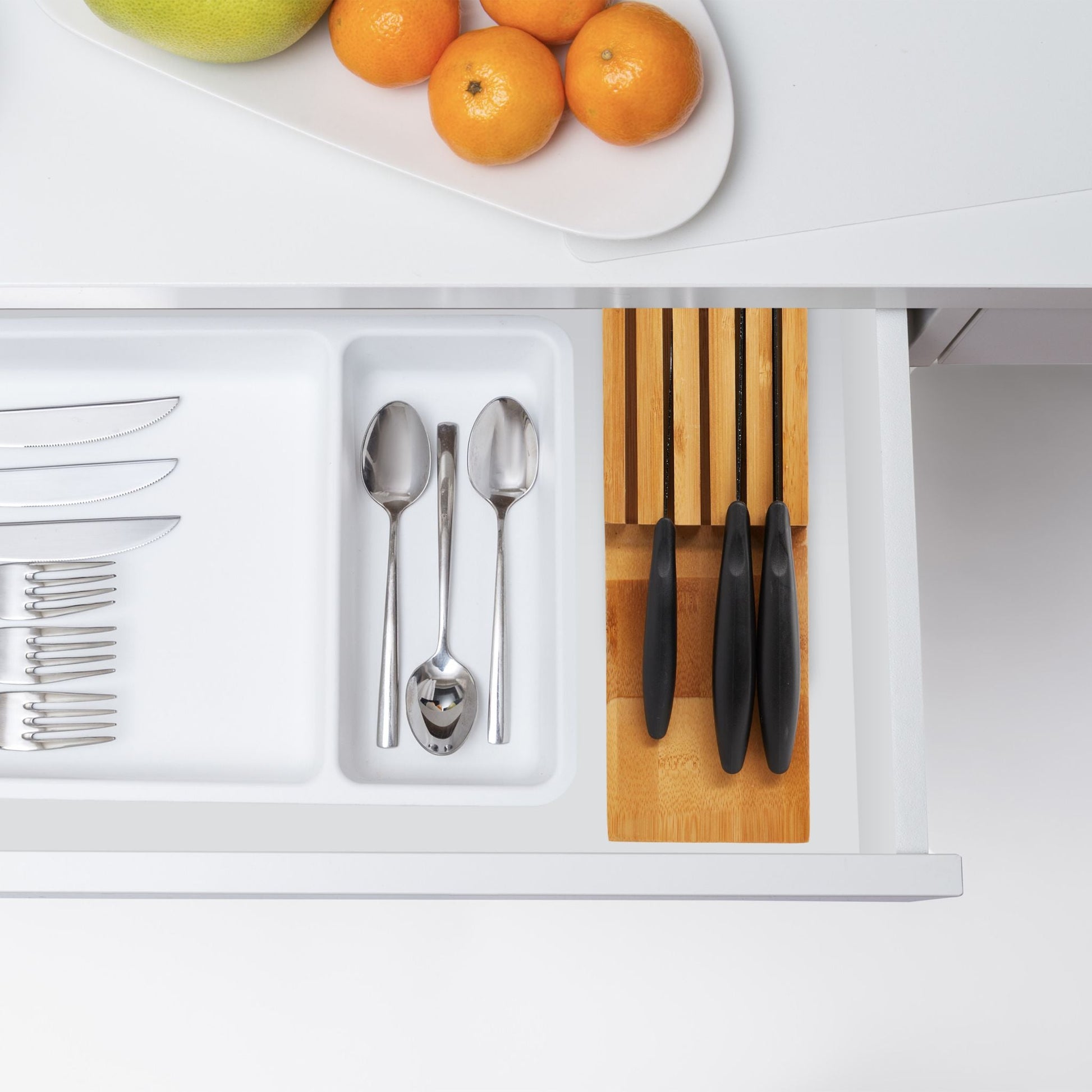 Messerorganizer Bambus für 5 Messer Hellbraun von Relaxdays