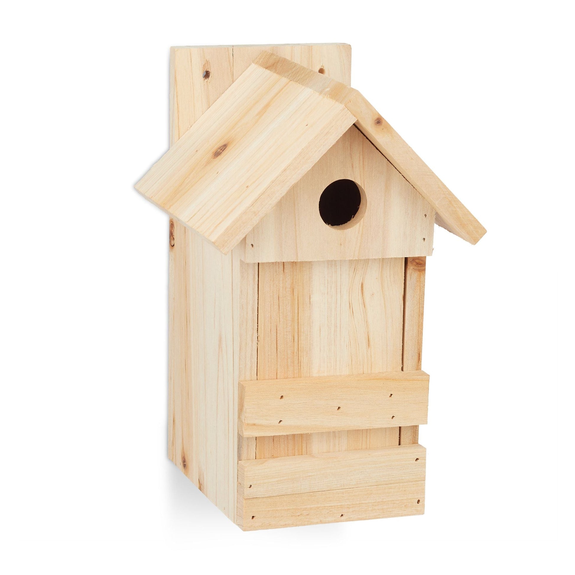 Nistkasten Holz mit Spitzdach Hellbraun von Relaxdays