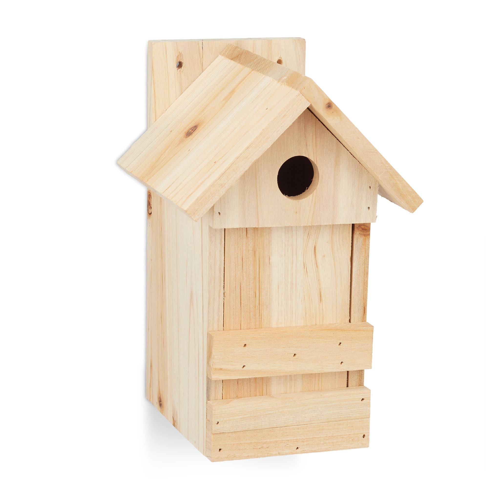 Nistkasten Holz mit Spitzdach Hellbraun von Relaxdays