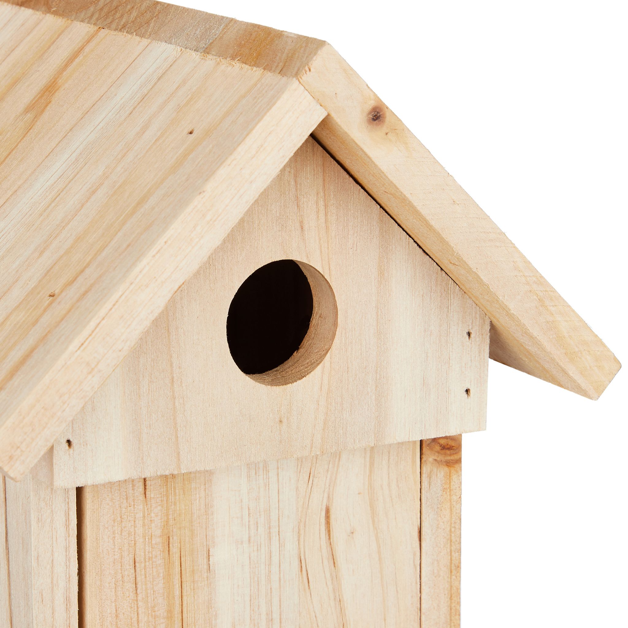 Nistkasten Holz mit Spitzdach Hellbraun von Relaxdays