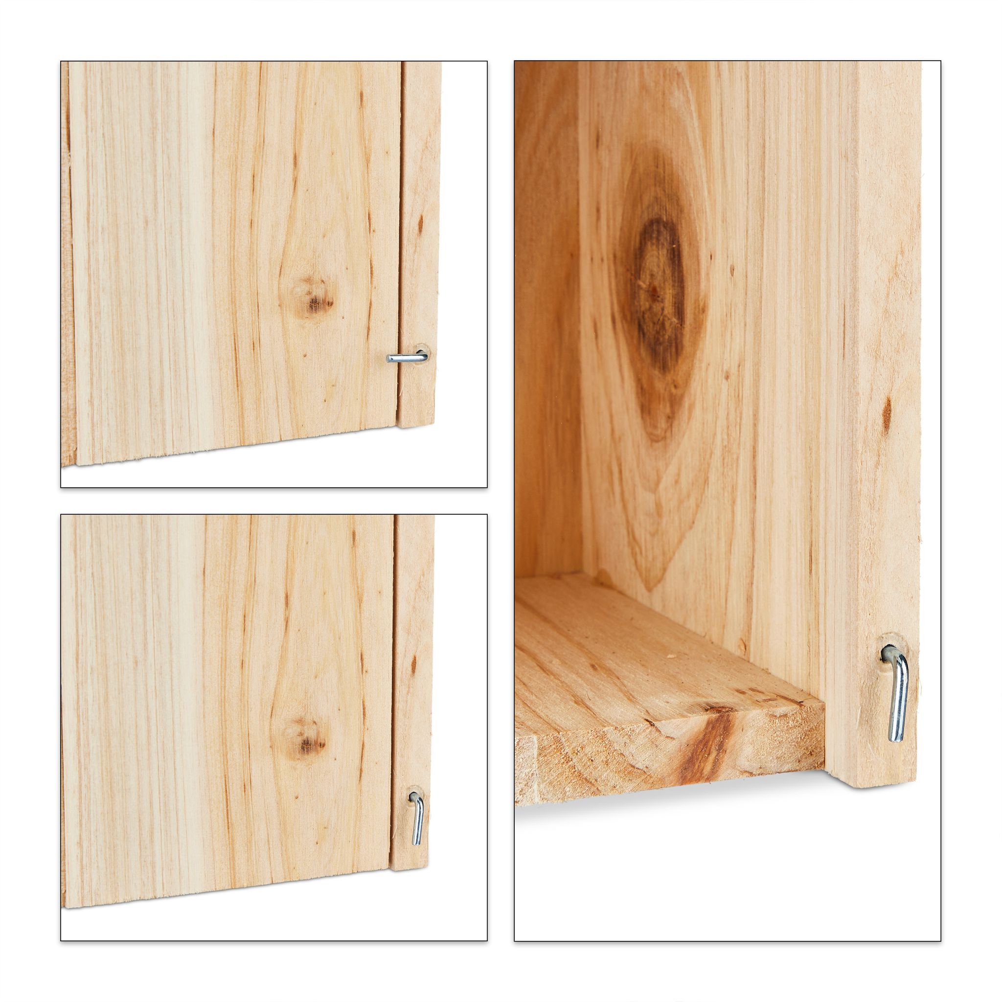Nistkasten Holz zum Aufhängen Hellbraun von Relaxdays