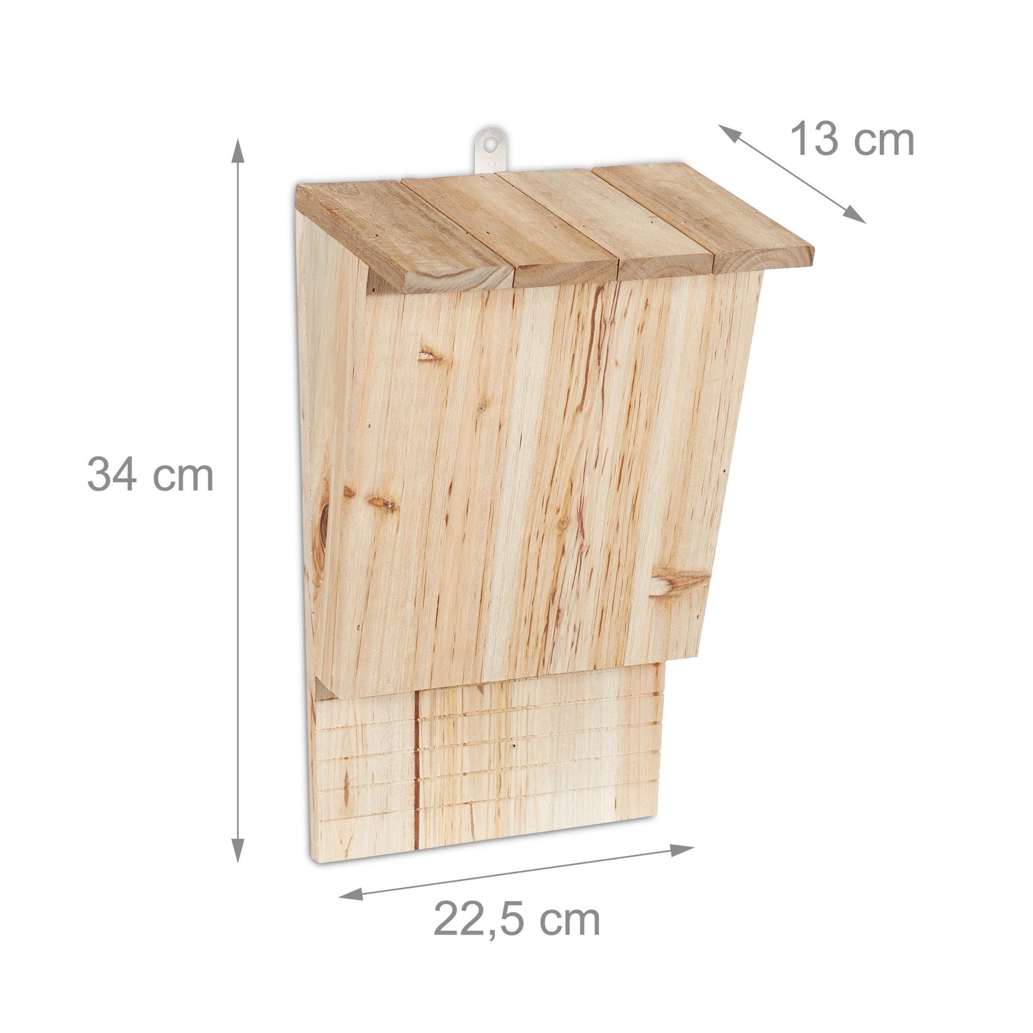 Fledermauskasten Holz Hellbraun von Relaxdays