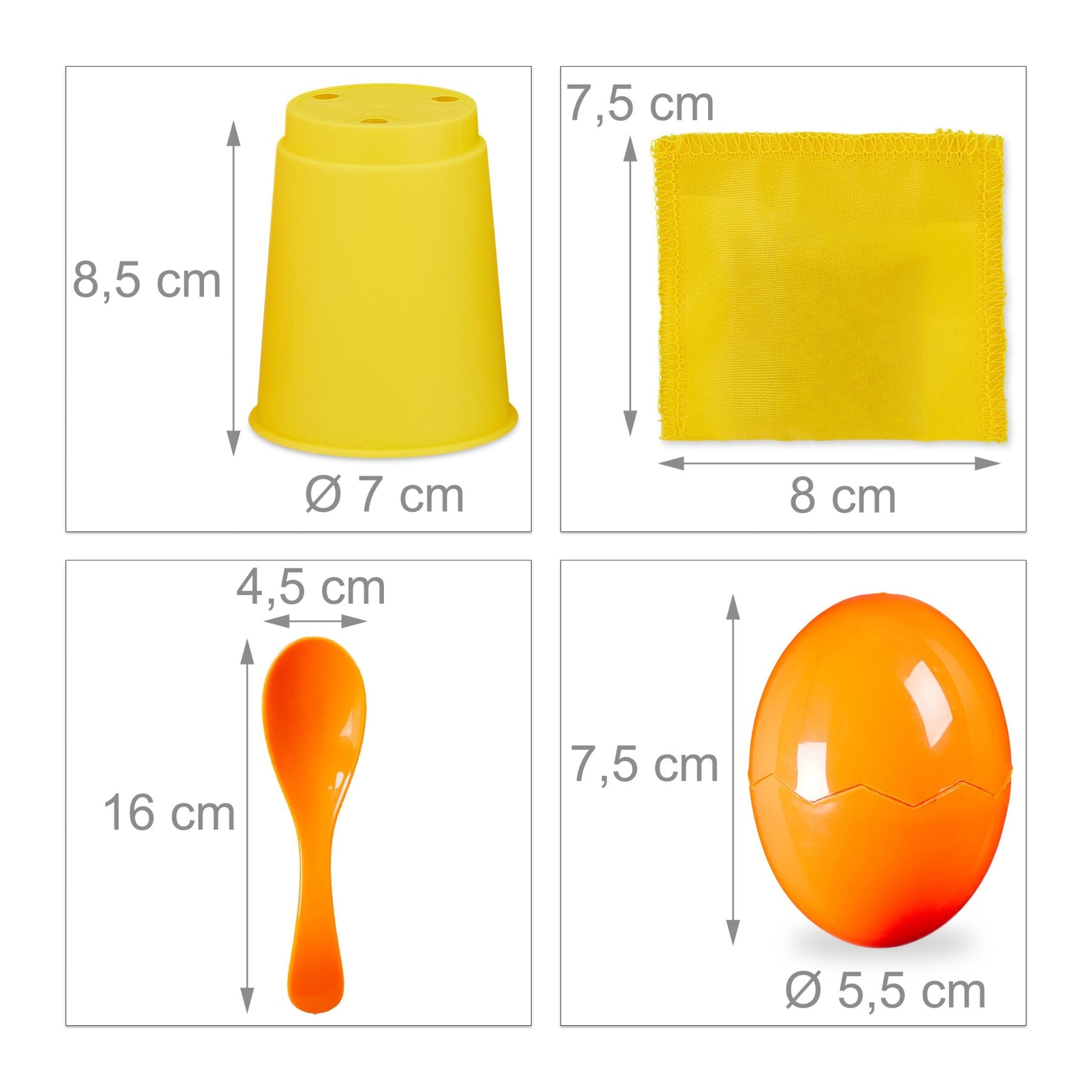 Kinderparty Spiele 3 in 1 Set Gelb-Grün-Rot von Relaxdays