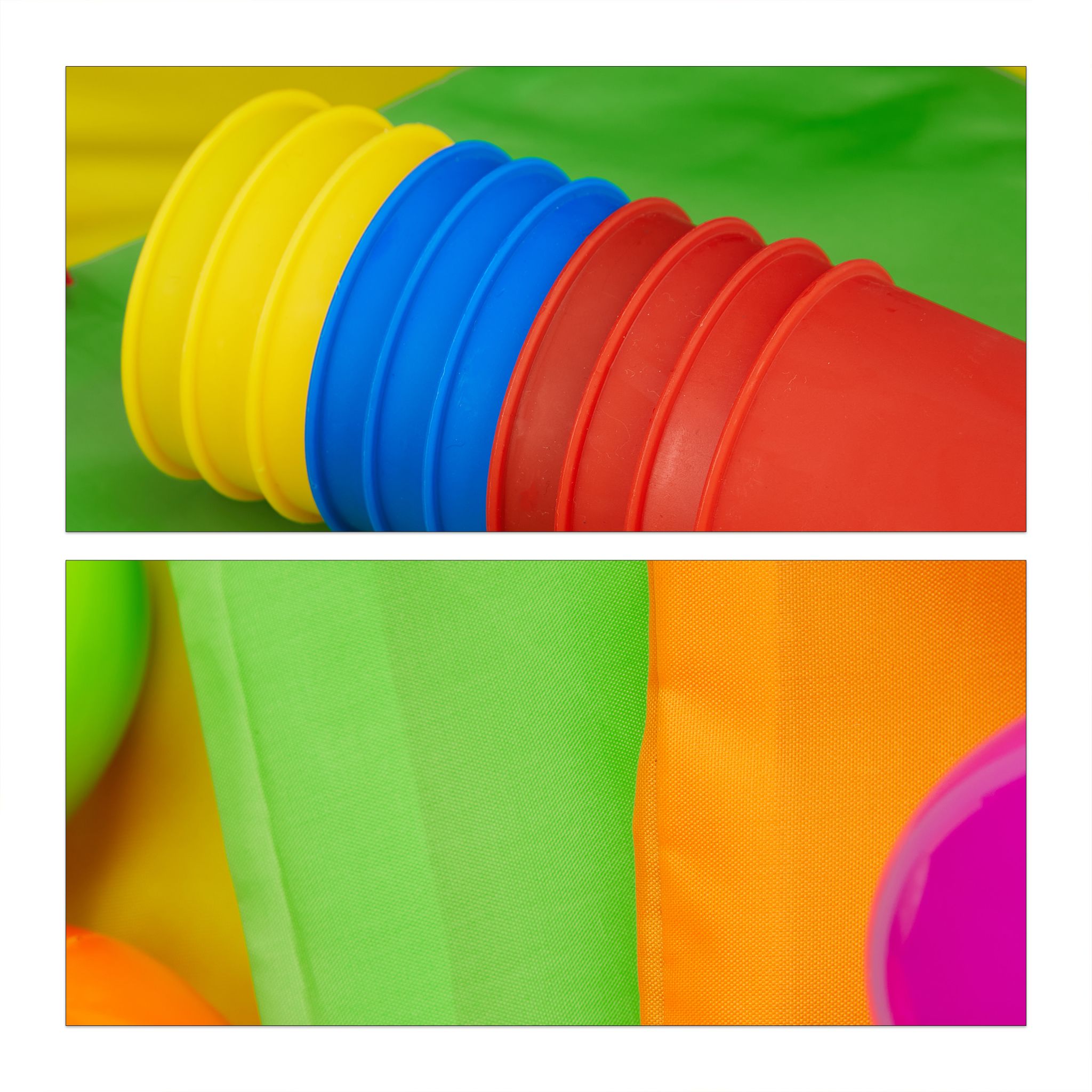Kinderparty Spiele 3 in 1 Set Gelb-Grün-Rot von Relaxdays