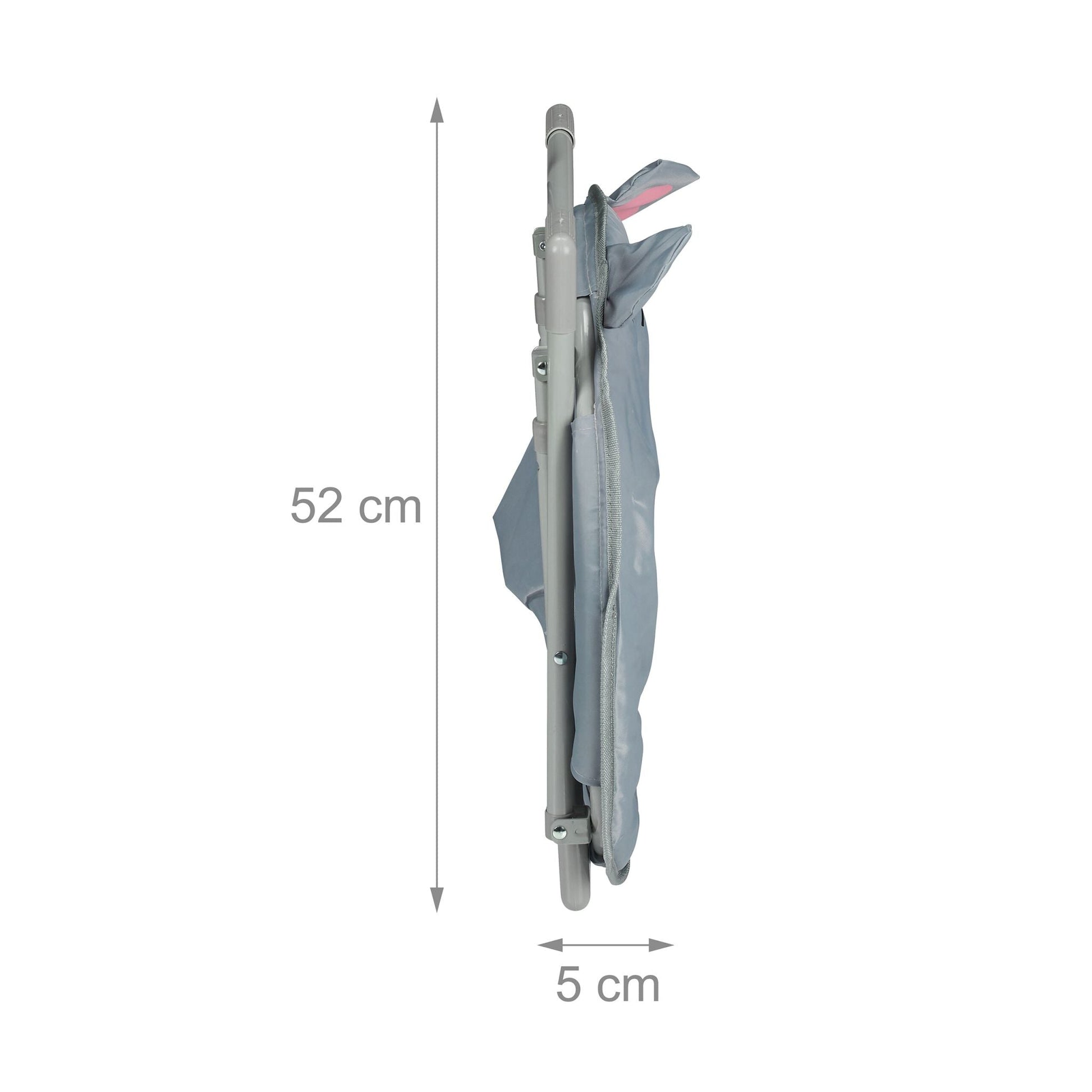 Faltbarer Moonchair für Kinder Rosa-Schwarz-Grau von Relaxdays