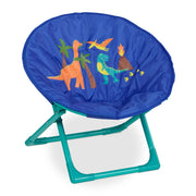 Faltbarer Moonchair für Kinder Blau-Braun-Türkis von Relaxdays