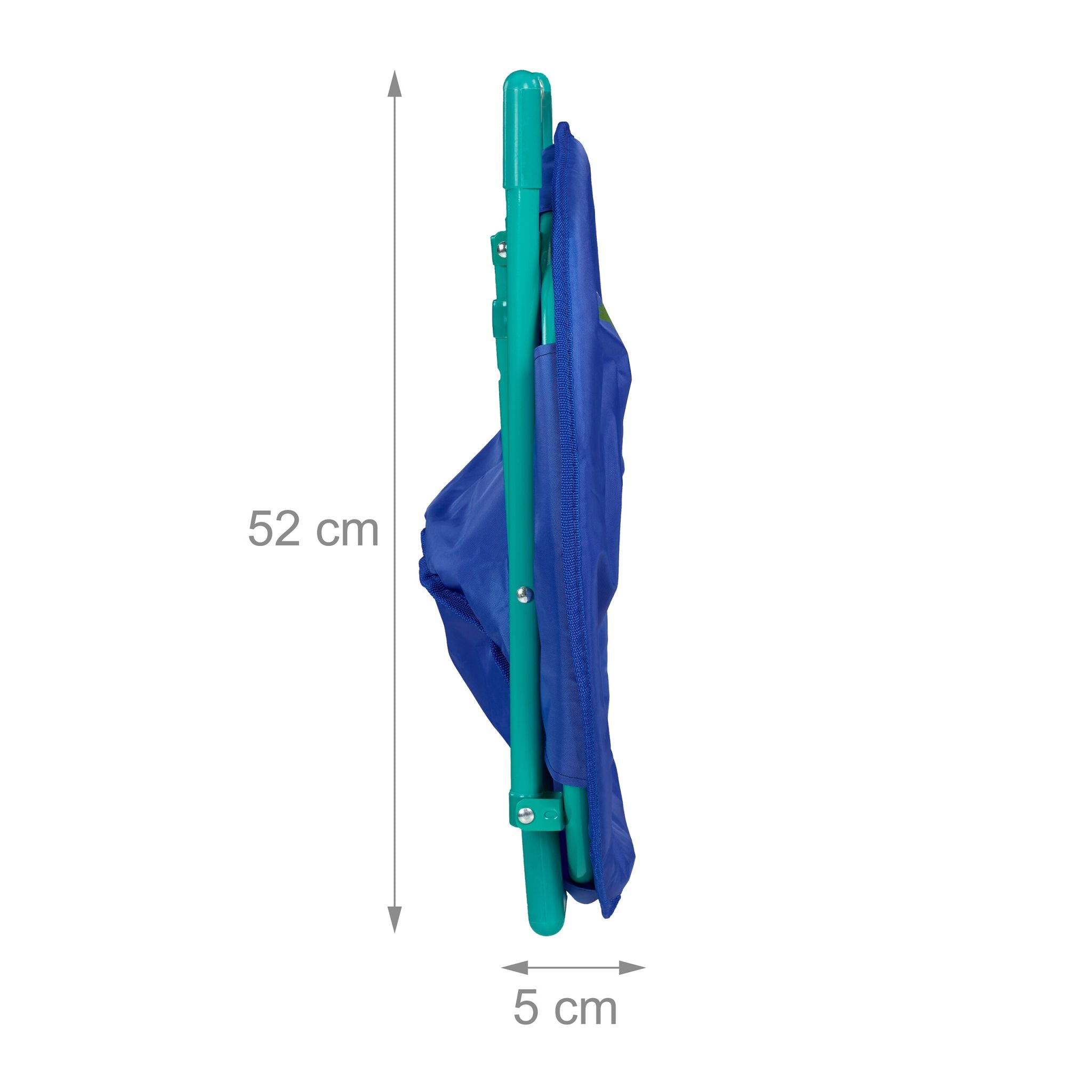Faltbarer Moonchair für Kinder Blau-Braun-Türkis von Relaxdays