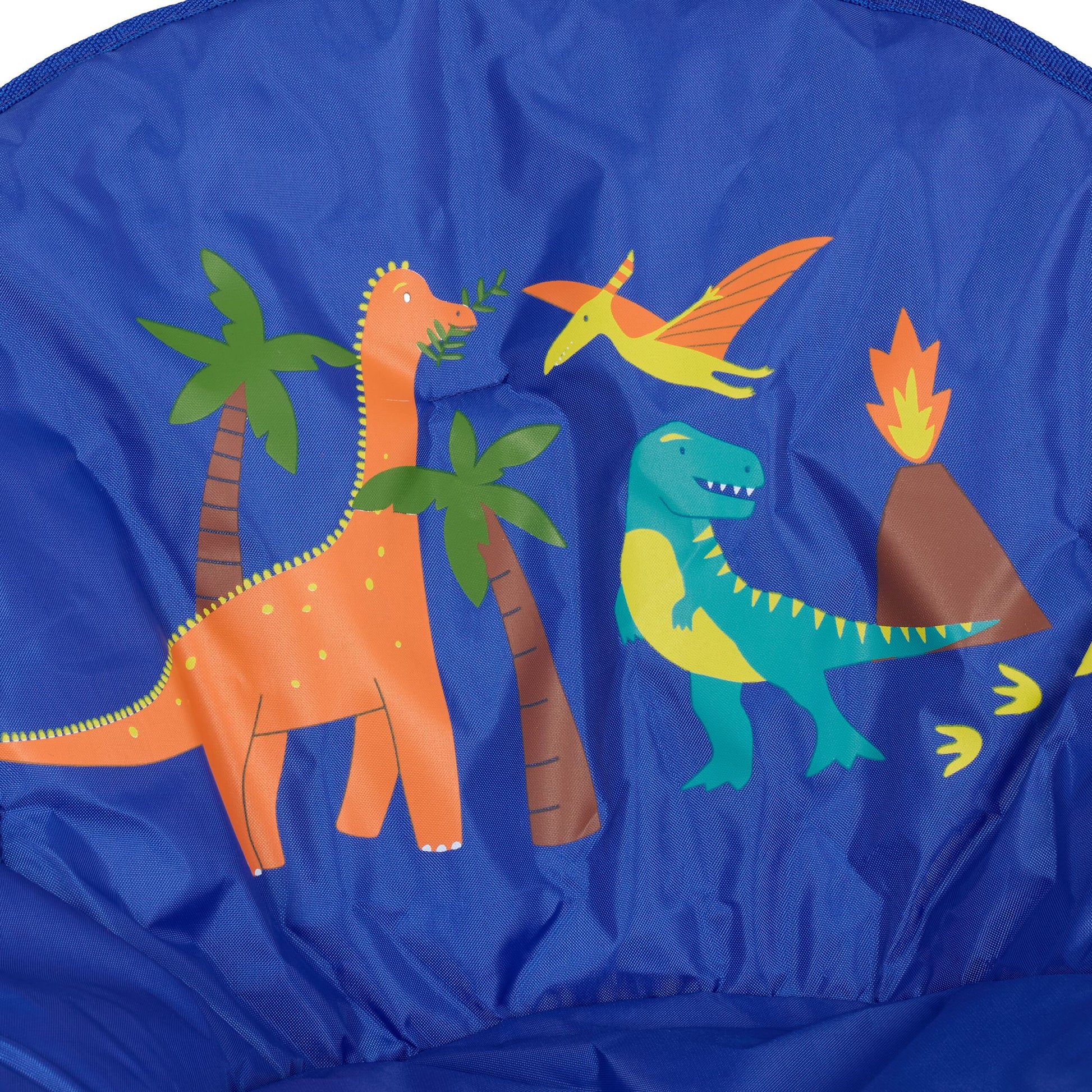 Faltbarer Moonchair für Kinder Blau-Braun-Türkis von Relaxdays