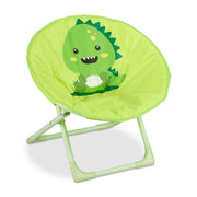Faltbarer Moonchair für Kinder Weiss-Grün-Schwarz von Relaxdays