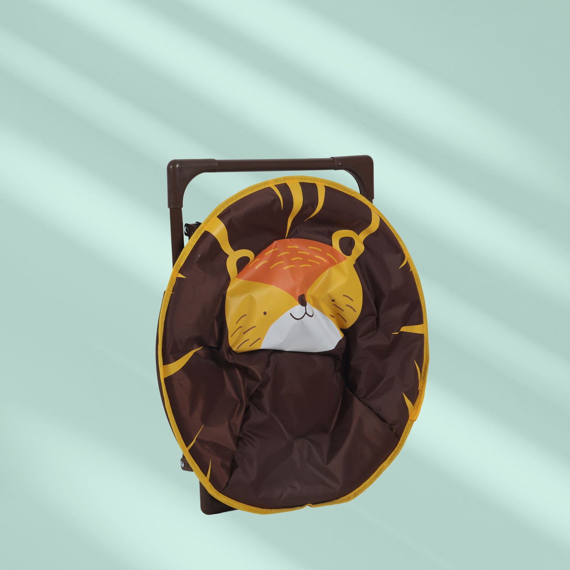 Faltbarer Moonchair für Kinder Braun-Gelb-Orange von Relaxdays