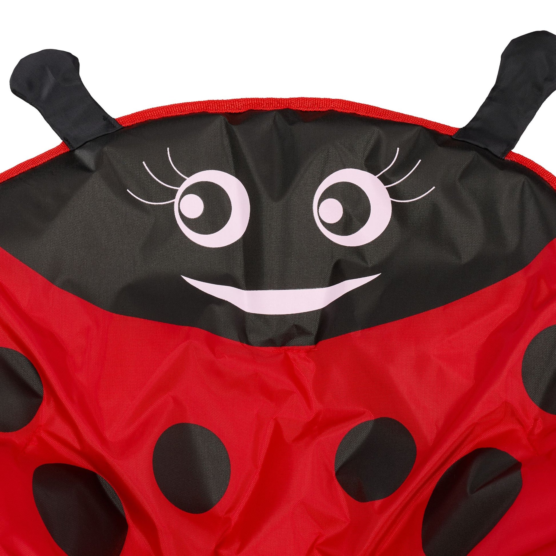 Faltbarer Moonchair für Kinder Weiss-Rot-Schwarz von Relaxdays