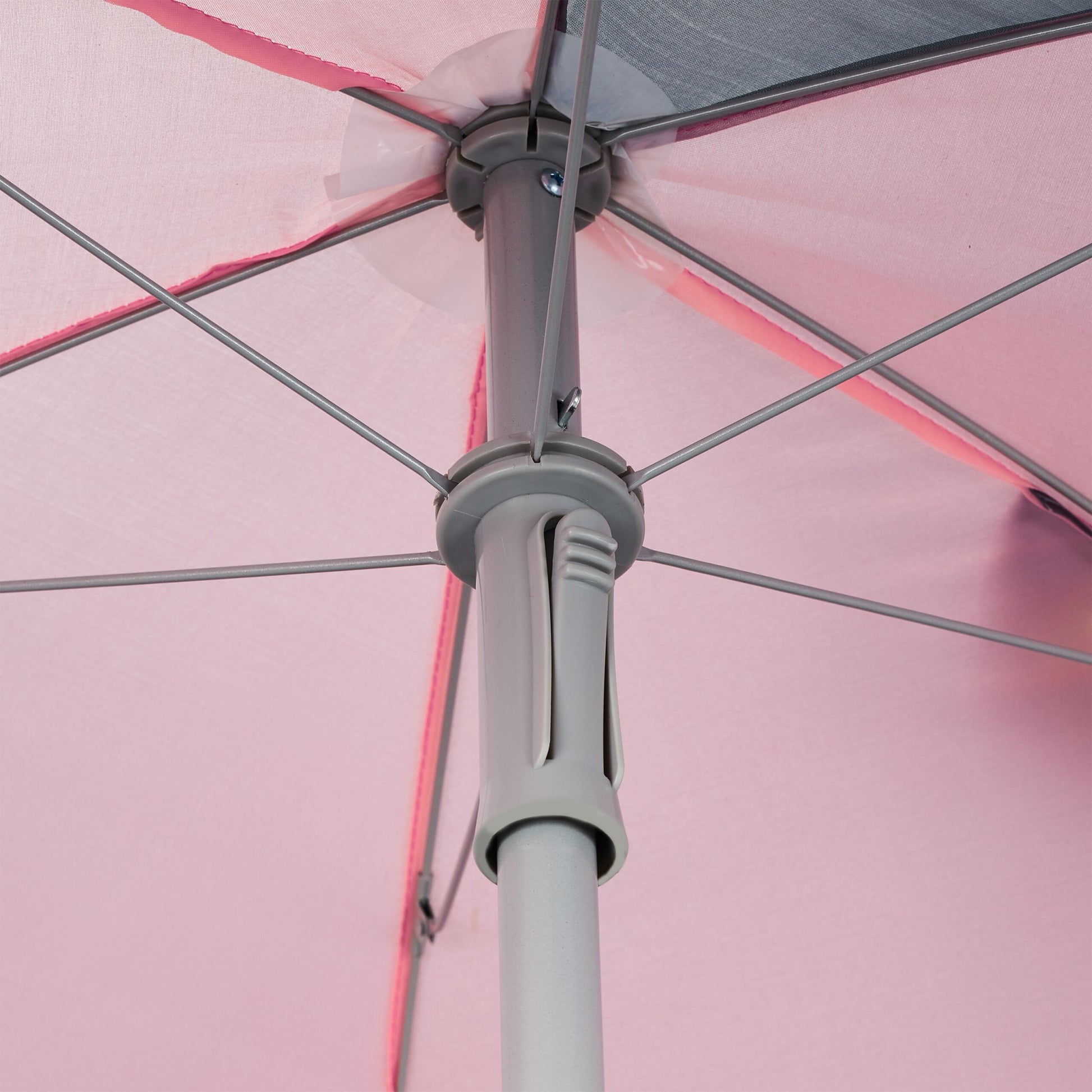Camping Kindersitzgruppe mit Schirm Rosa-Grau von Relaxdays